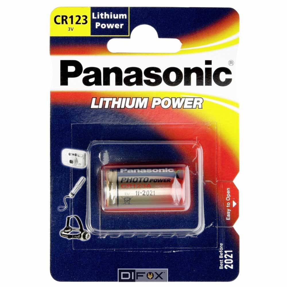 Panasonic CR123 Lithium Camera Batteries - 1550 MaH
