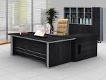 Furniture. Cool Masculine Office Decoration With Black Wooden ...