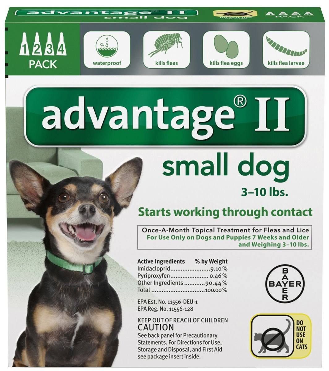 Bayer Advantage II Fleas And Lice Topical Treatment - Small Dog, 3-10 lbs