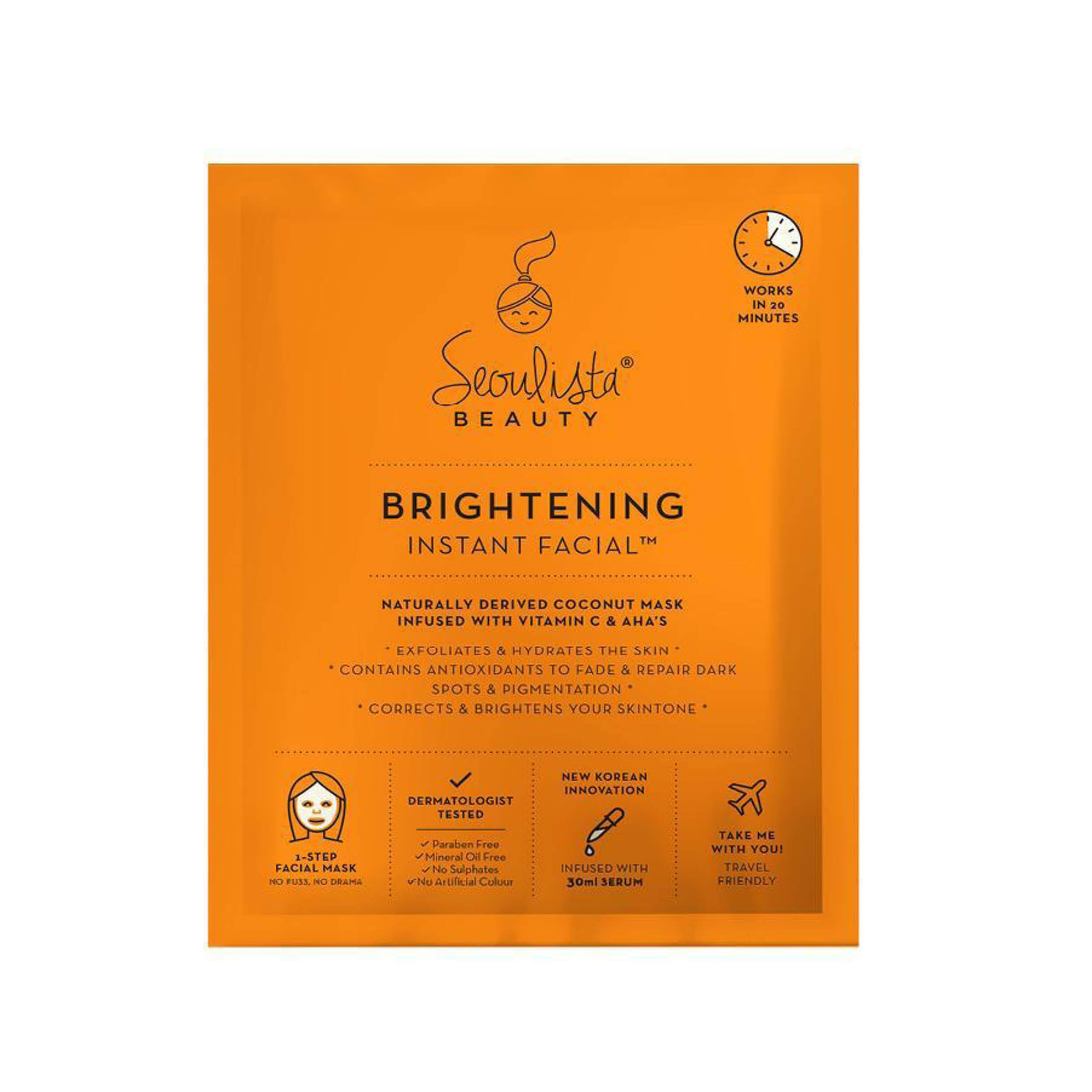 Seoulista Beauty Brightening Instant Facial Mask