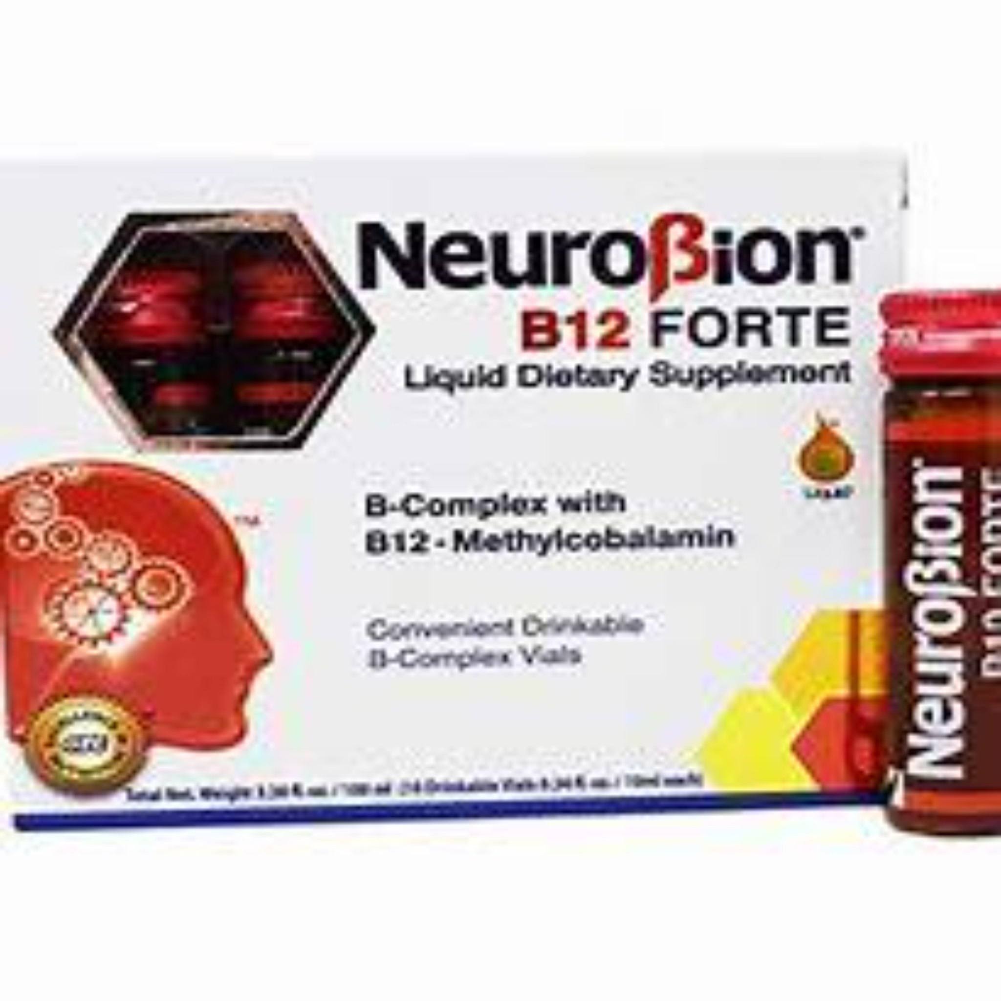 3 Neurobion B12 Forte Supplement 10 Drinkable Vials / Suplemento Bebible