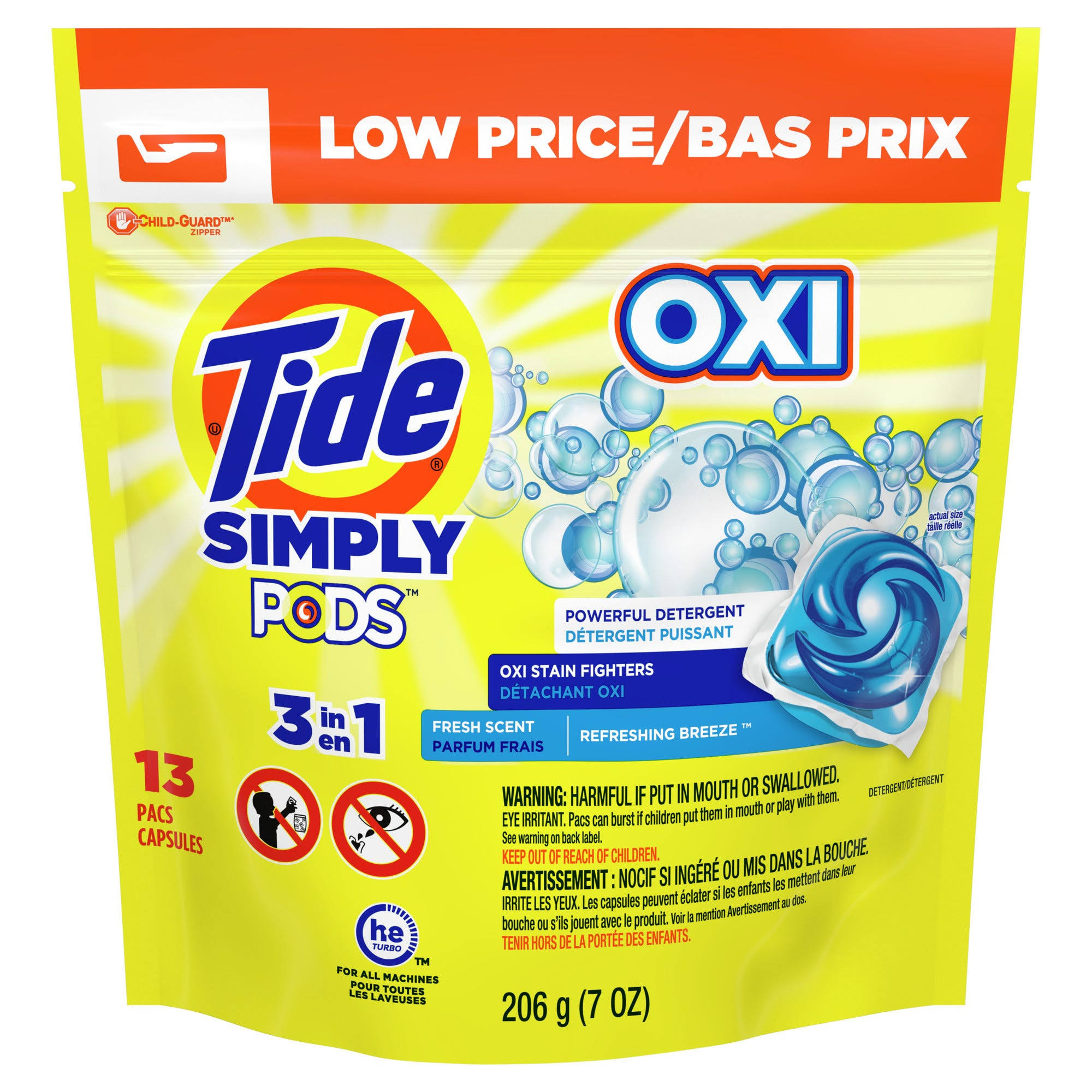 Tide Simply Clean & Fresh Laundry Detergent Pads - 13ct