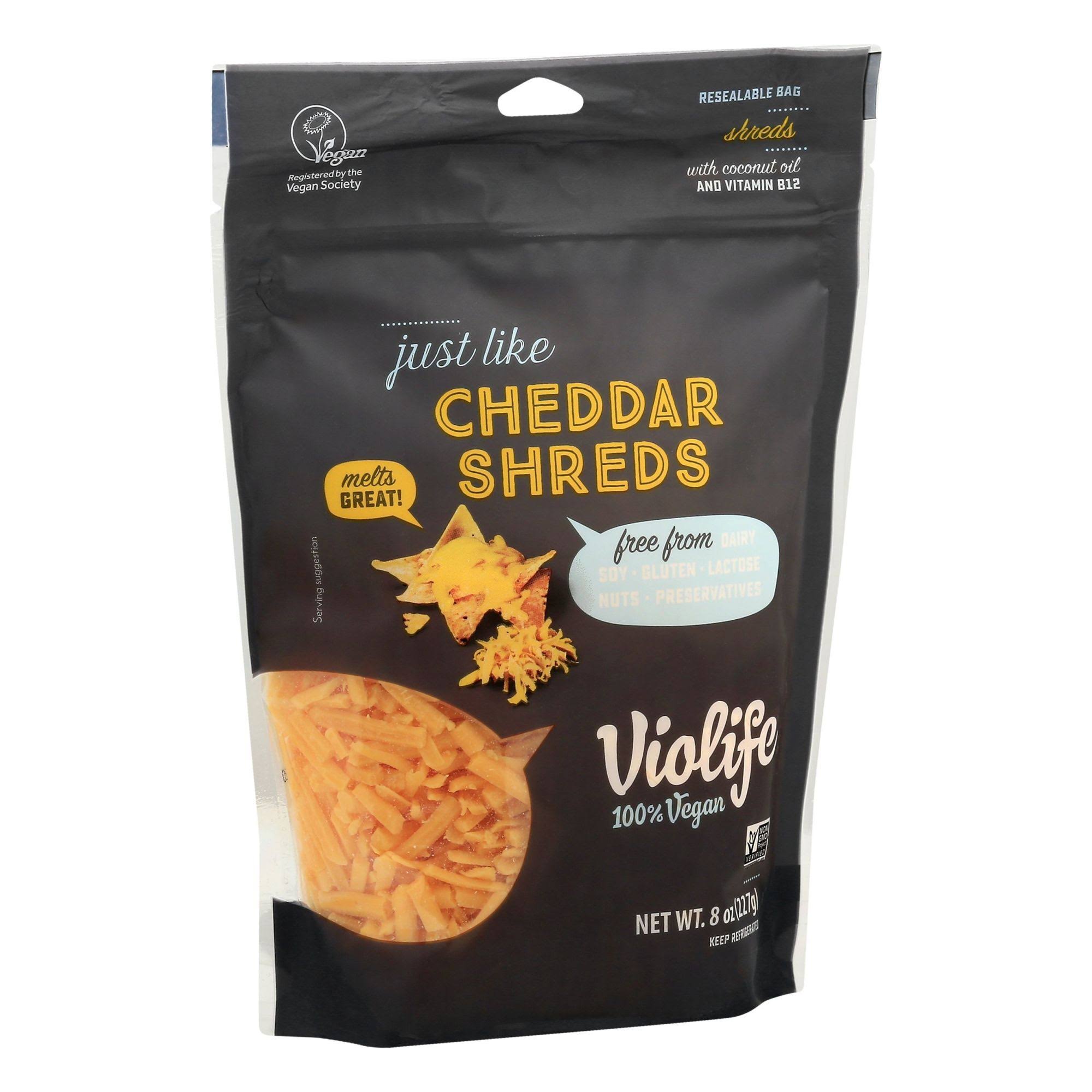 Violife Cheese Alternative, Cheddar Shreds - 8 oz