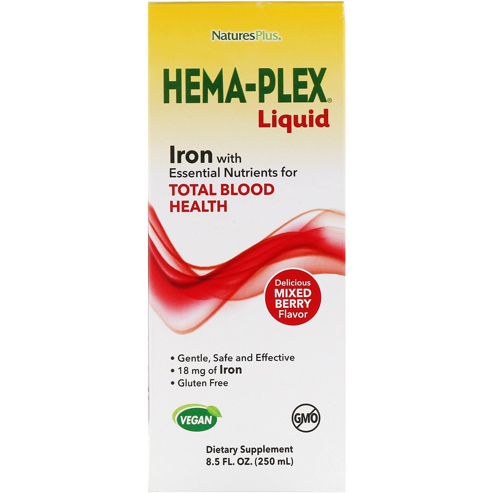 NaturesPlus, Hema-Plex Liquid, Mixed Berry, 8.5 fl oz (250 ml)