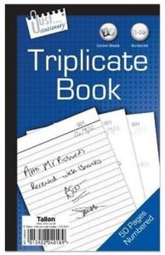 Just Stationery Full Size Triplicate Book Notebook - 500 Pages