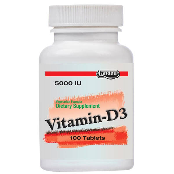 Landau Kosher Vitamin D3 Tablets - 5000iu, x100