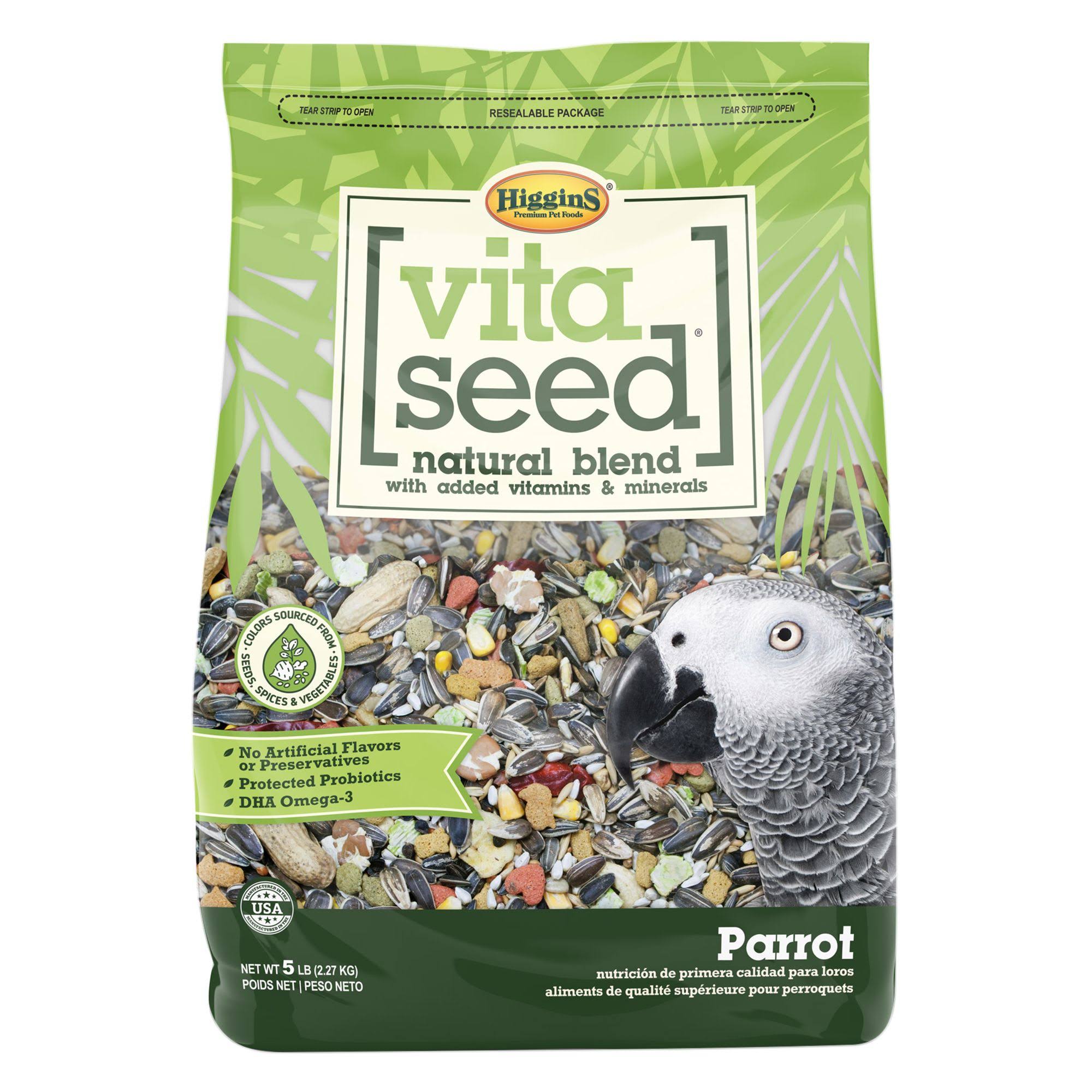 Higgins Vita Seed Natural Parrot Food - 5lb