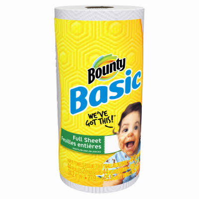 Bounty Basic Paper Towel Roll - White, 44ct