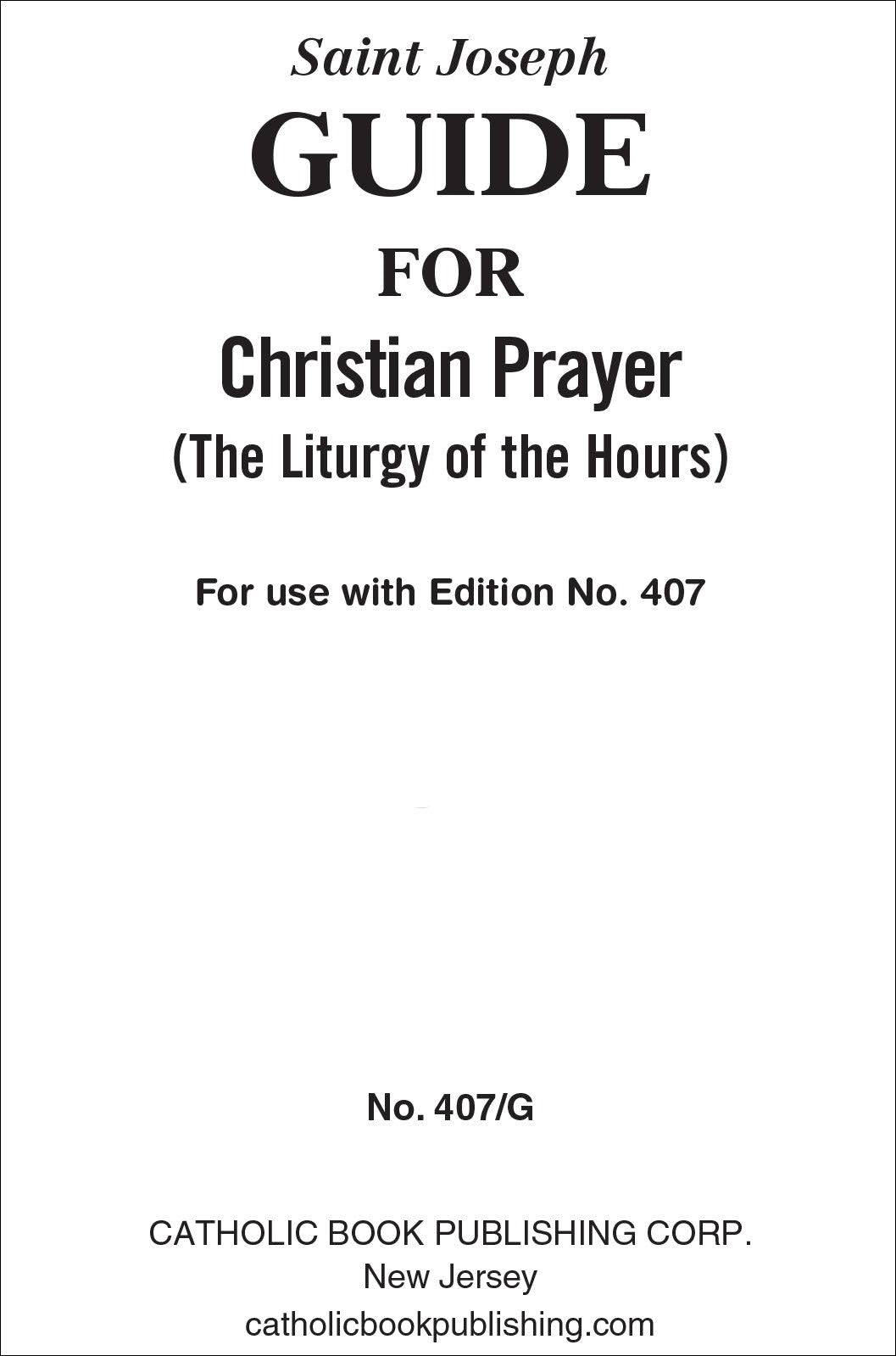 Saint Joseph Guide for Christian Prayer Large Print 2023