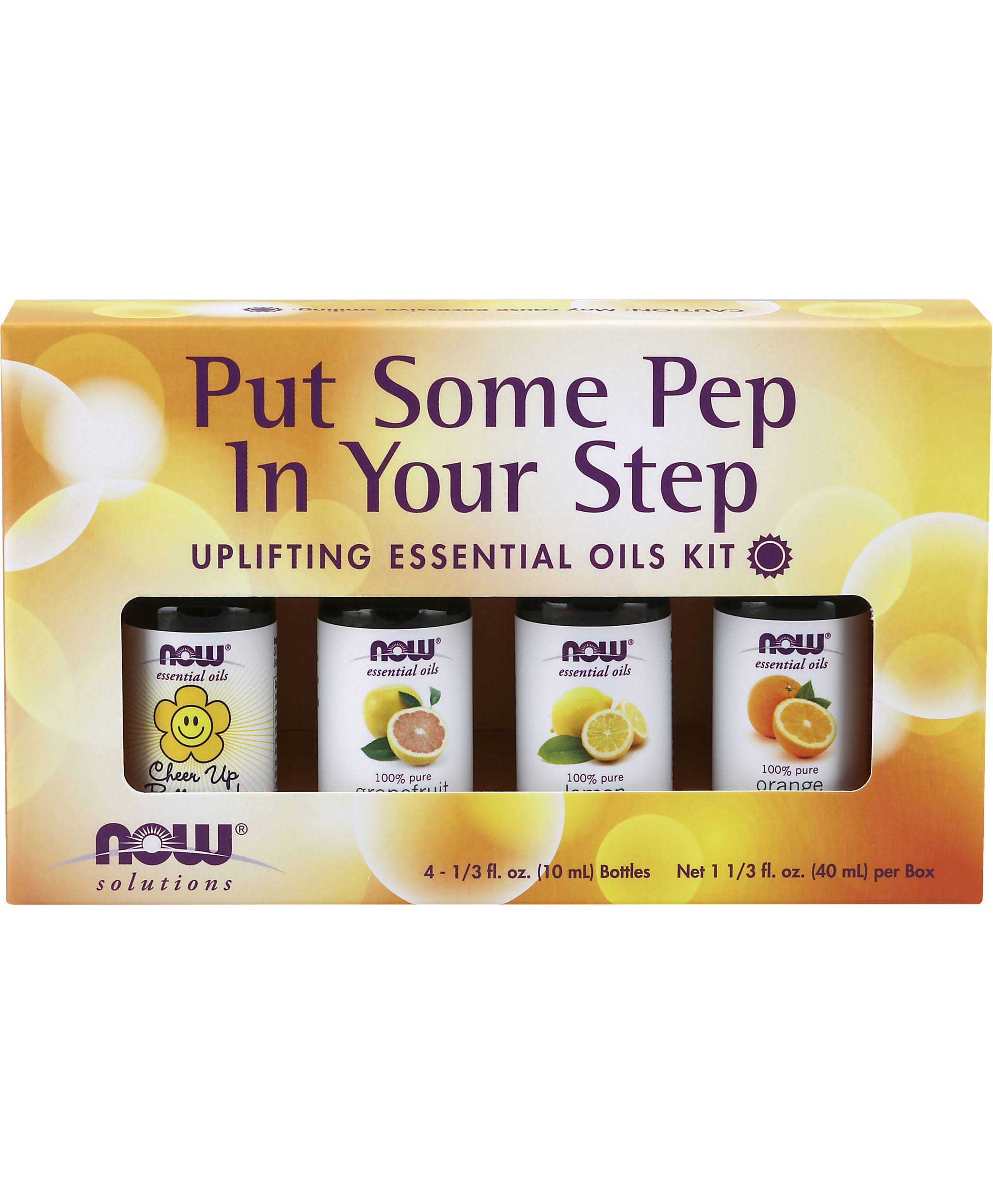 NOW Put Some Pep in Your Step Uplifting Essential Oil Kit