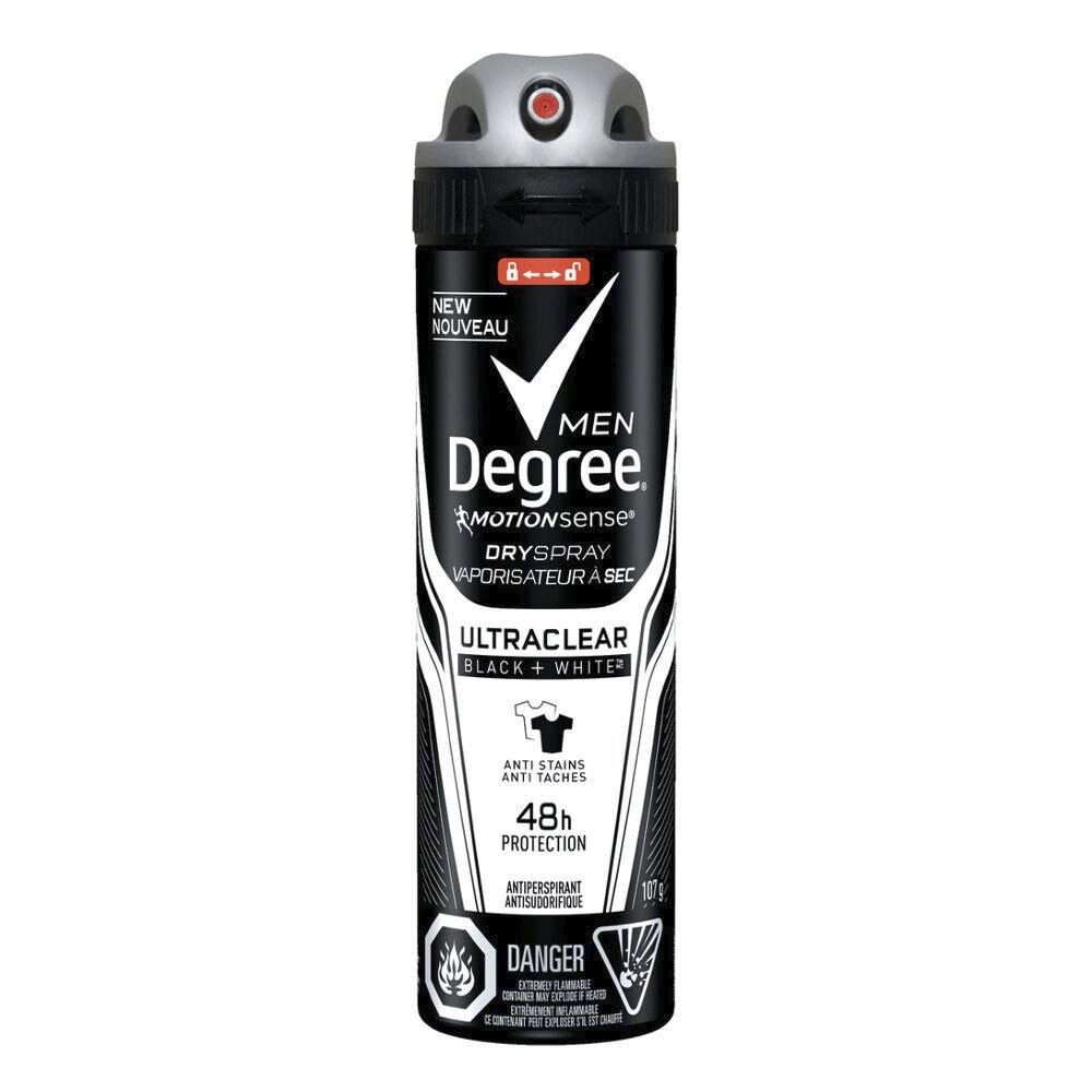 Degree Men Dry Spray Ultra Clear Black & White Antiperspirant 107g