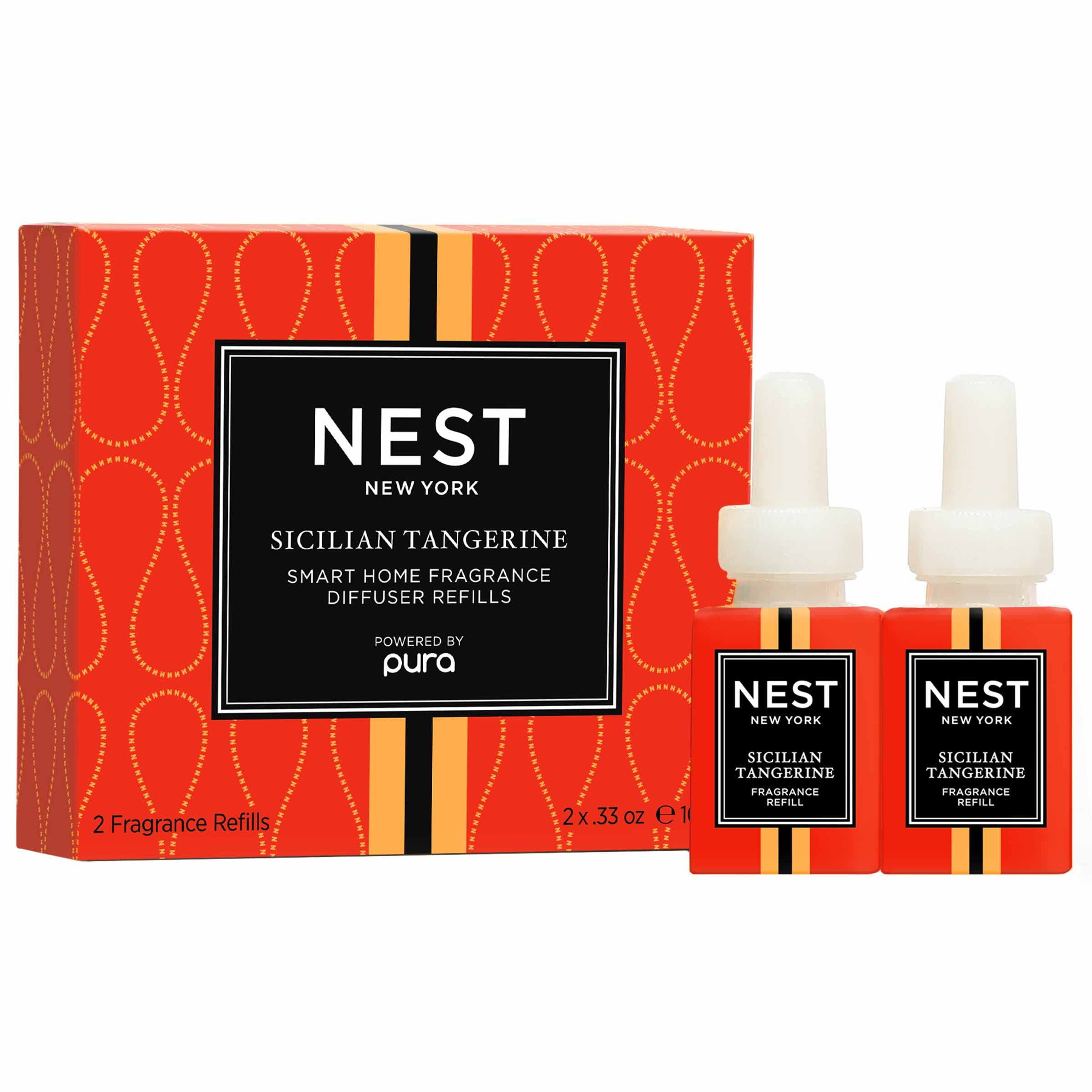 Nest New York Sicilian Tangerine Smart Home Fragrance Diffuser Refill, Set of 2