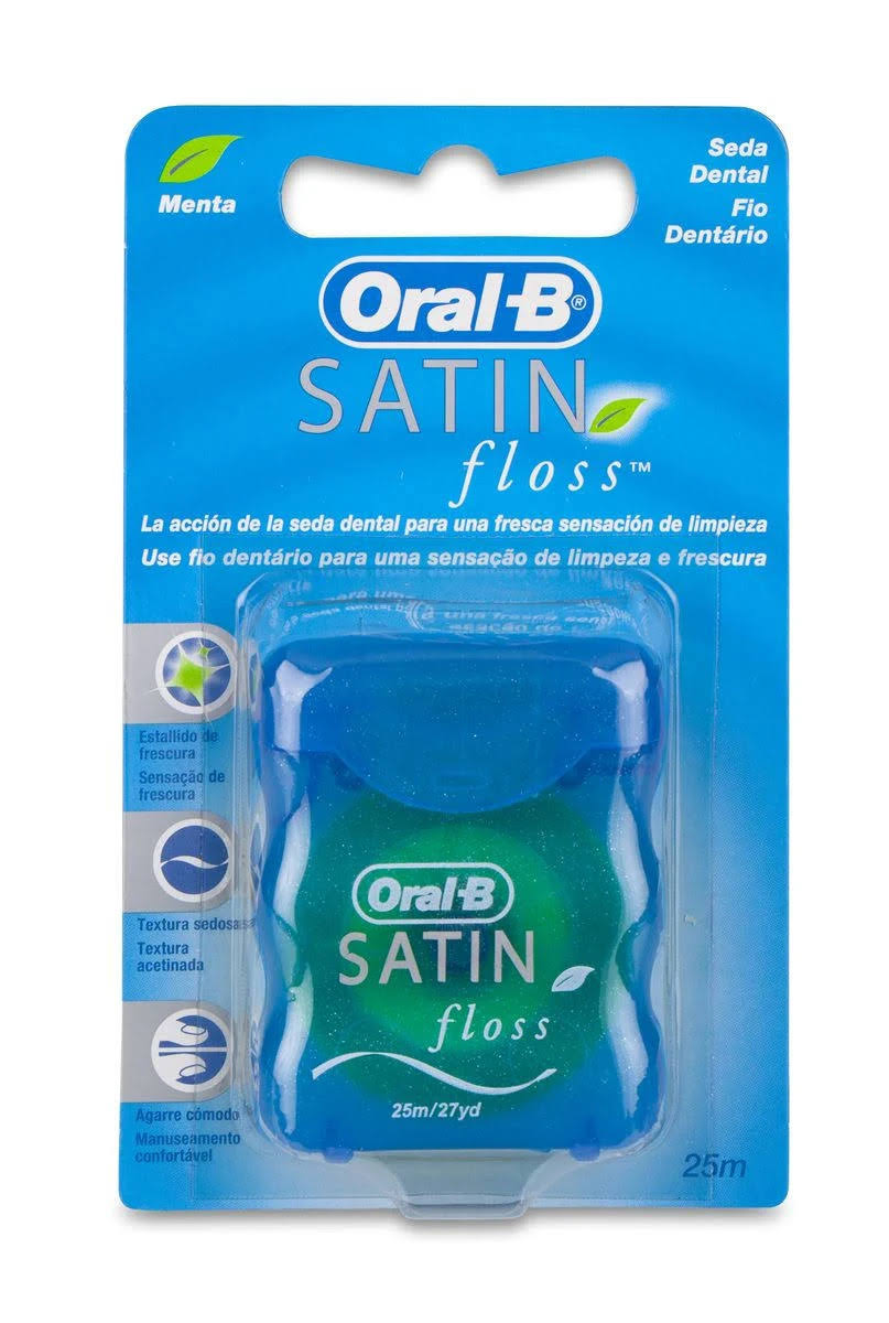 Oral-B Satin Dental Floss - 25m, Mint