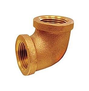 JMF Thread Elbow - 0.25" FPT, 90 Degrees, Lead Red Brass