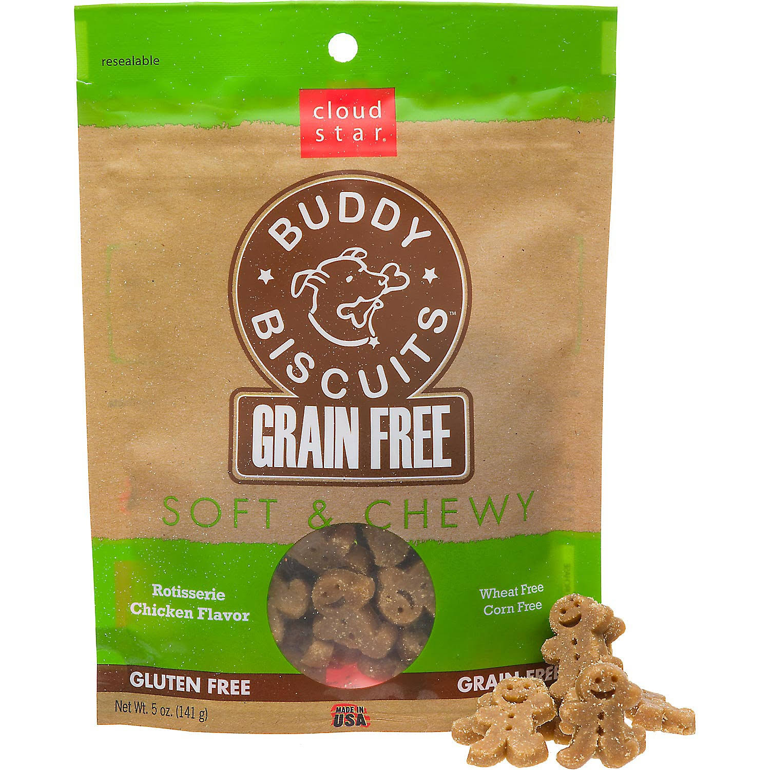 Cloud Star Grain Soft & Chewy Buddy Biscuits - Chicken