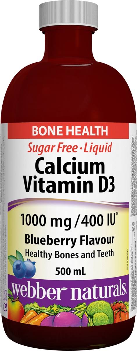 Webber Naturals Liquid Calcium Plus Vitamin D Liquid - 500ml