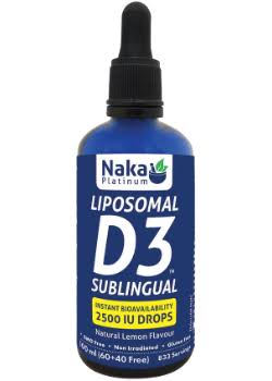 Liposomal D3 Sublingual 2500iu Drops (Lemon) – 100ml