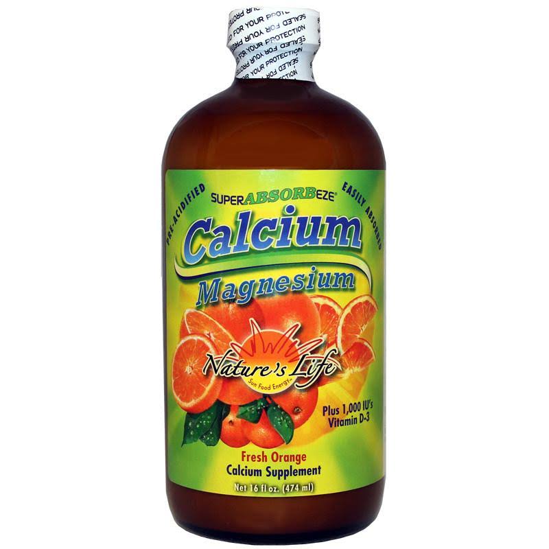 Nature's Life Superabsorbeze Liquid Calcium Magnesium Supplement - Fresh Orange, 16oz