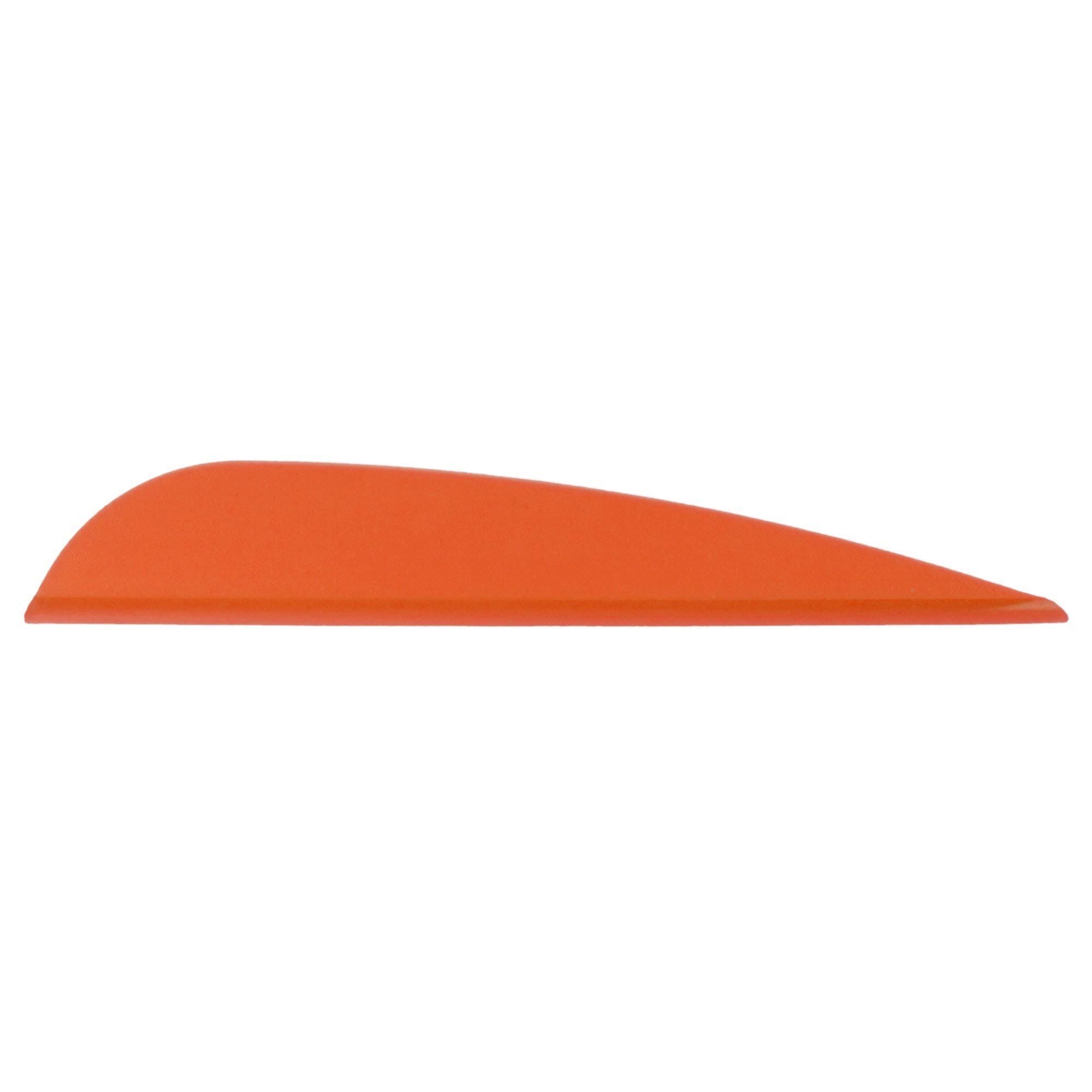Aae Elite Vane Plastic Fletch - Fire Orange, 2.375", 100pk