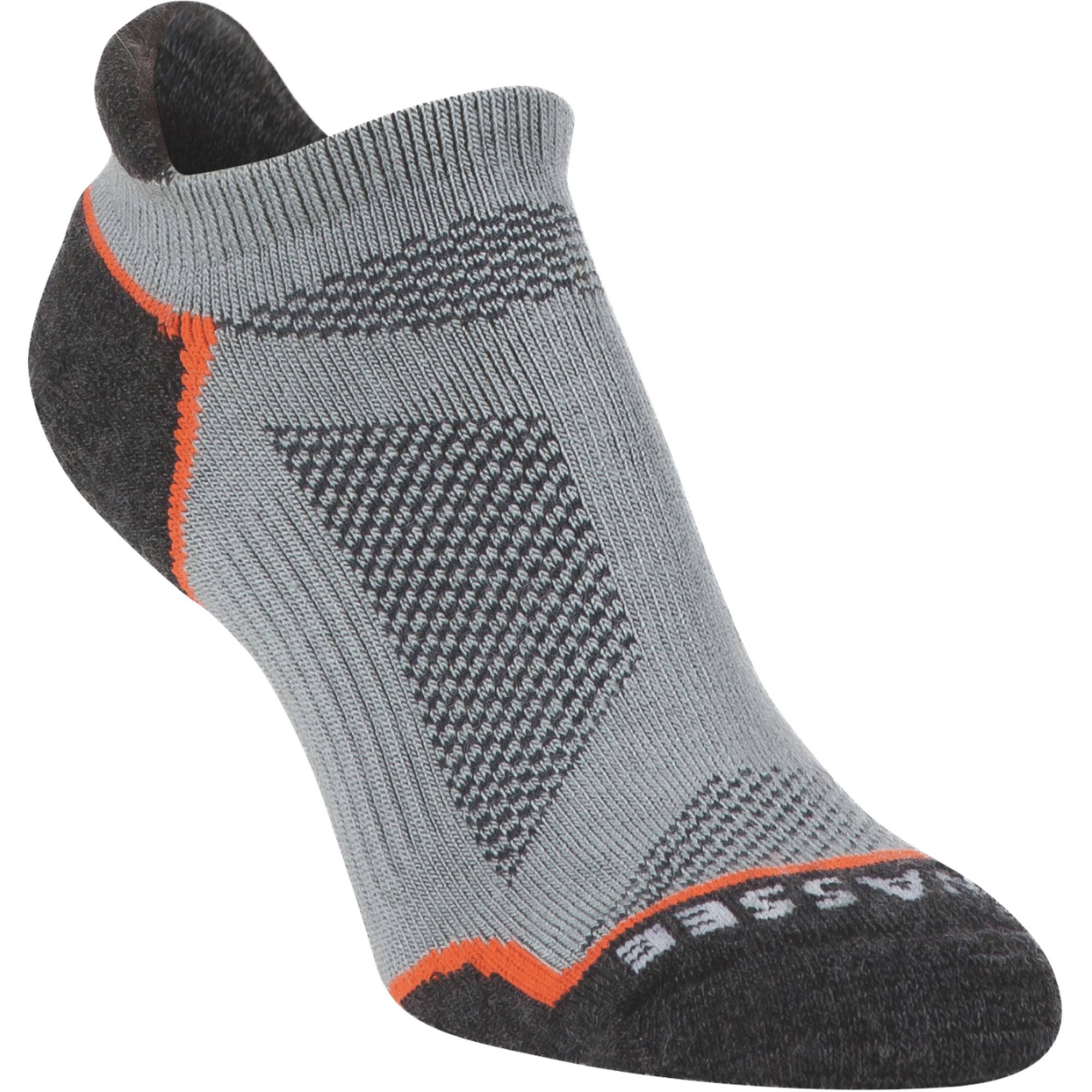 Hiwassee Trading Company Large Gray Lightweight Tech No-Show Sock