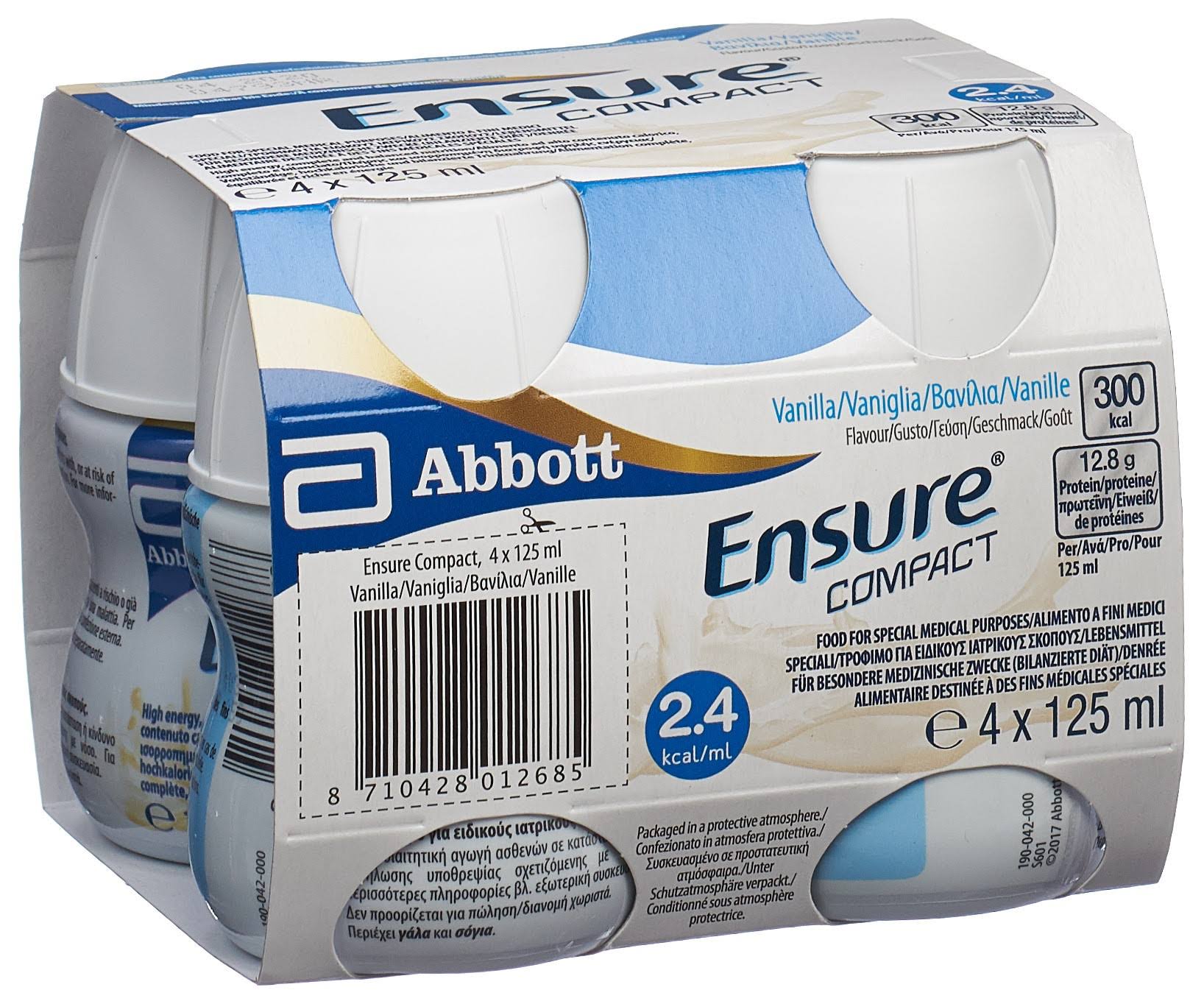 Abbott Ensure Compact Food Supplement Taste Vanilla 4x125ml