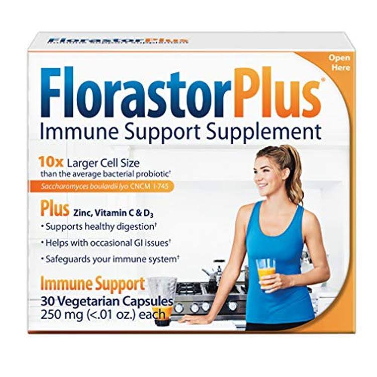 Florastor Plus Immune Support Supplement - 30 Capsules