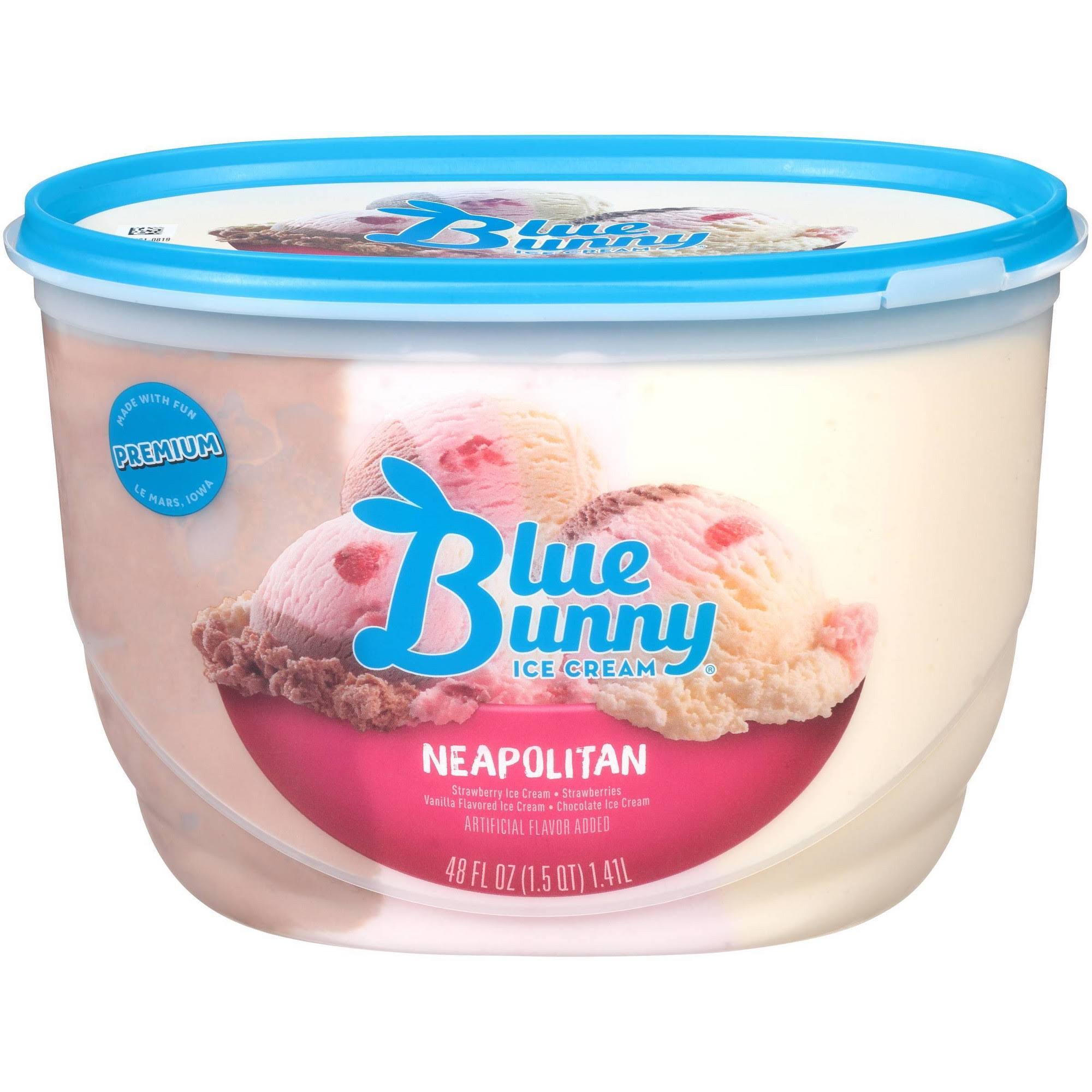 Blue Bunny Ice Cream - Neapolitan, 48oz