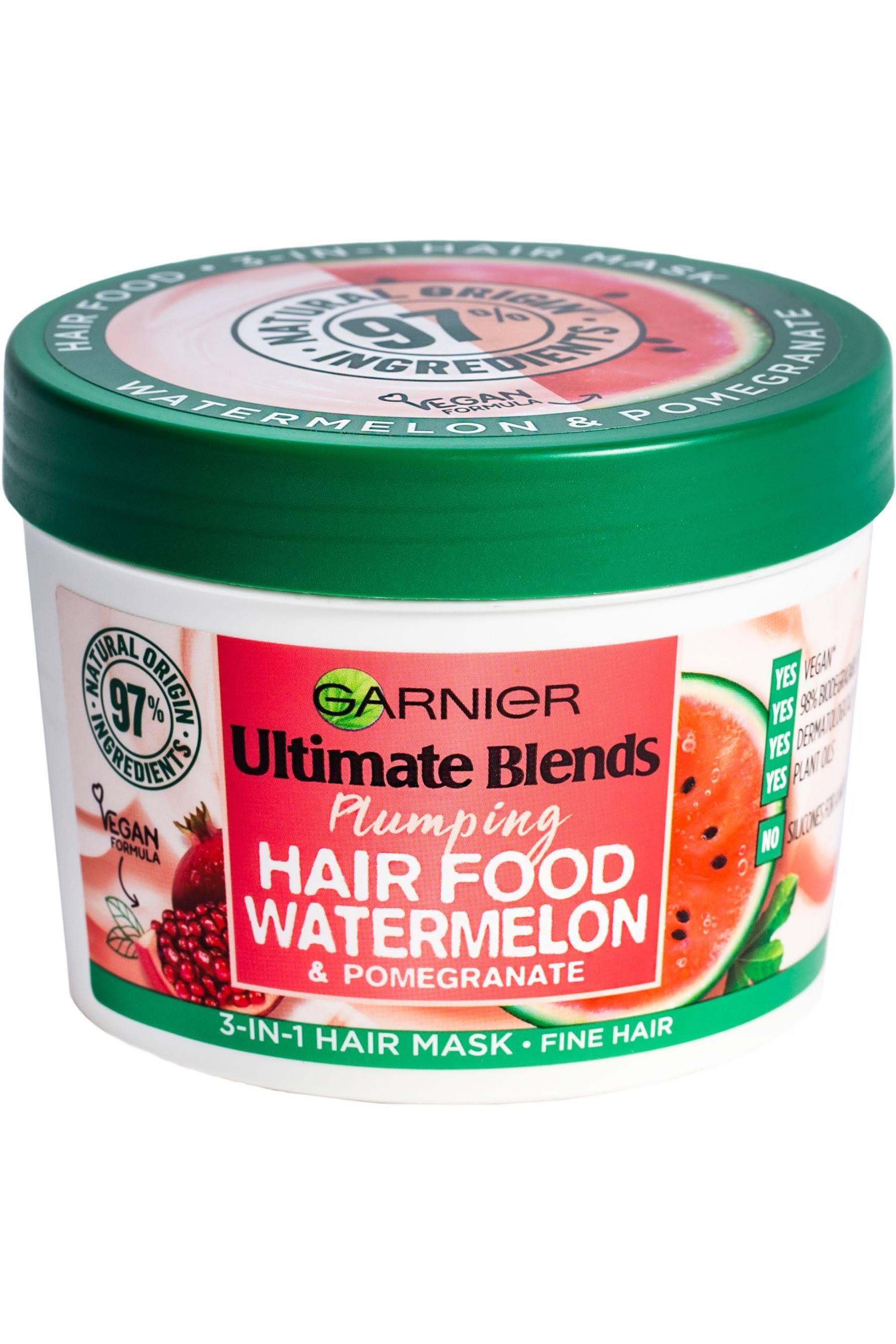 Ultimate Blends Plumping Hair Food Watermelon 3-in-1 Fine Hair Mask Treatment 390ml - Garnier