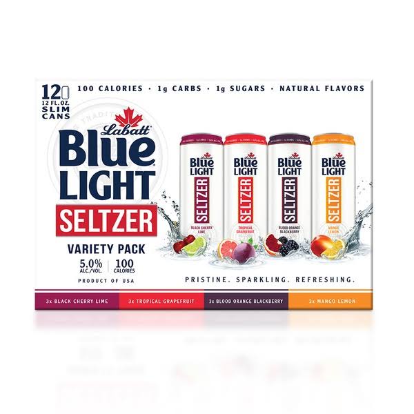 Labatt Blue Light Seltzer Variety Pack - 12 fl oz