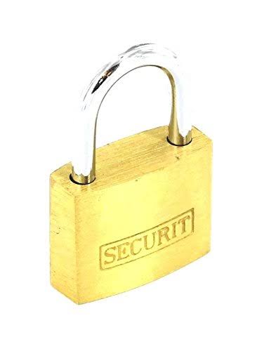 Securit Brass Padlock with 3 Keys, 20mm S1151