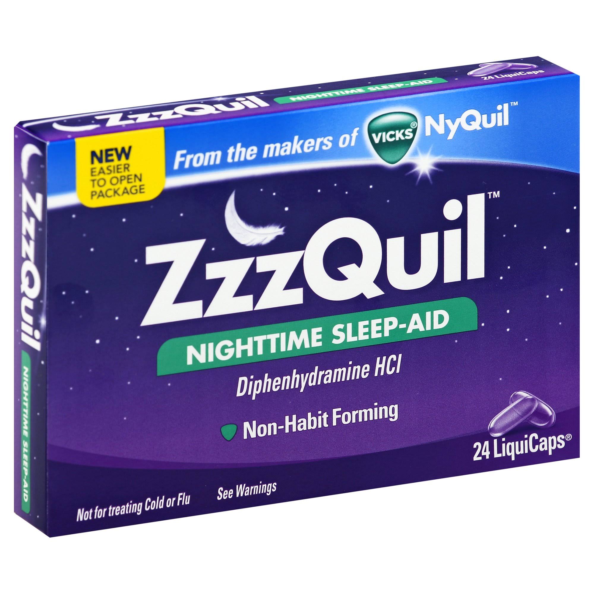 Vicks ZzzQuil Nighttime Sleep-Aid LiquiCaps - x24