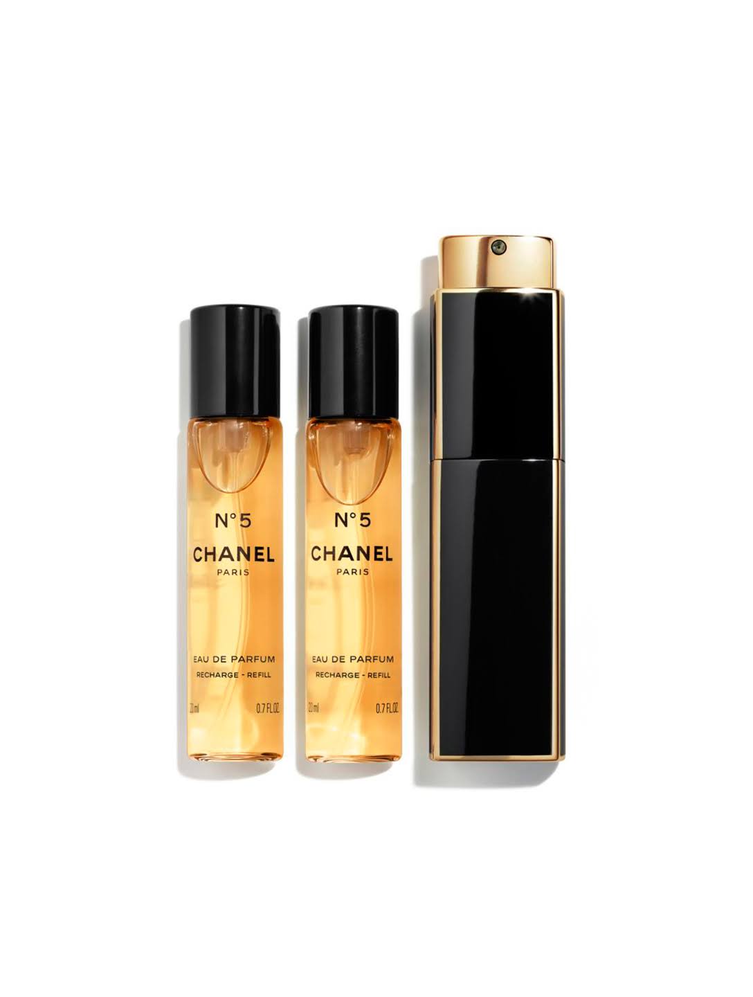 Chanel No.5 Parfum Spray & 2 Refills - 3 x 20ml