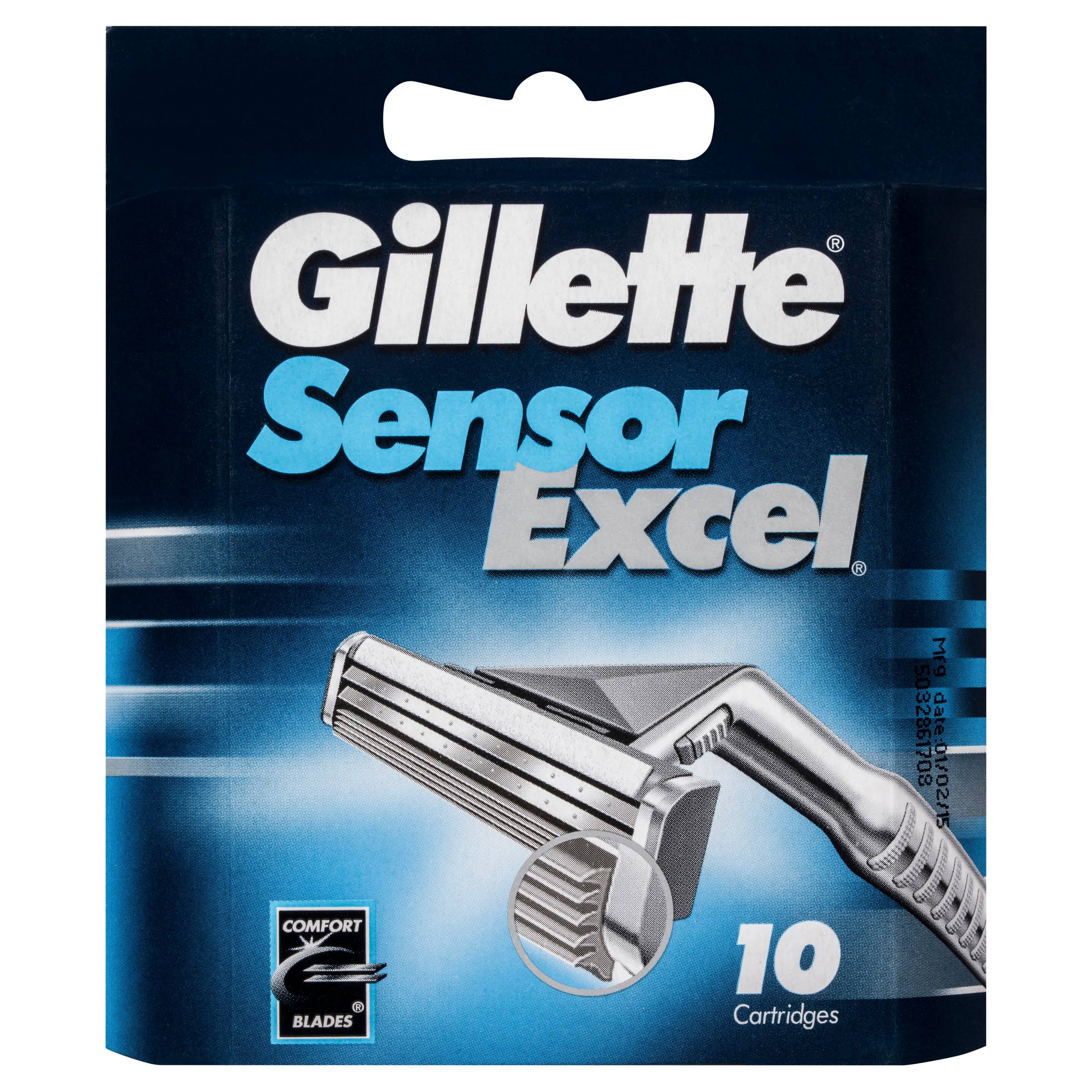 Gillette Sensor Excel Razor Blade - 10 Cartridges