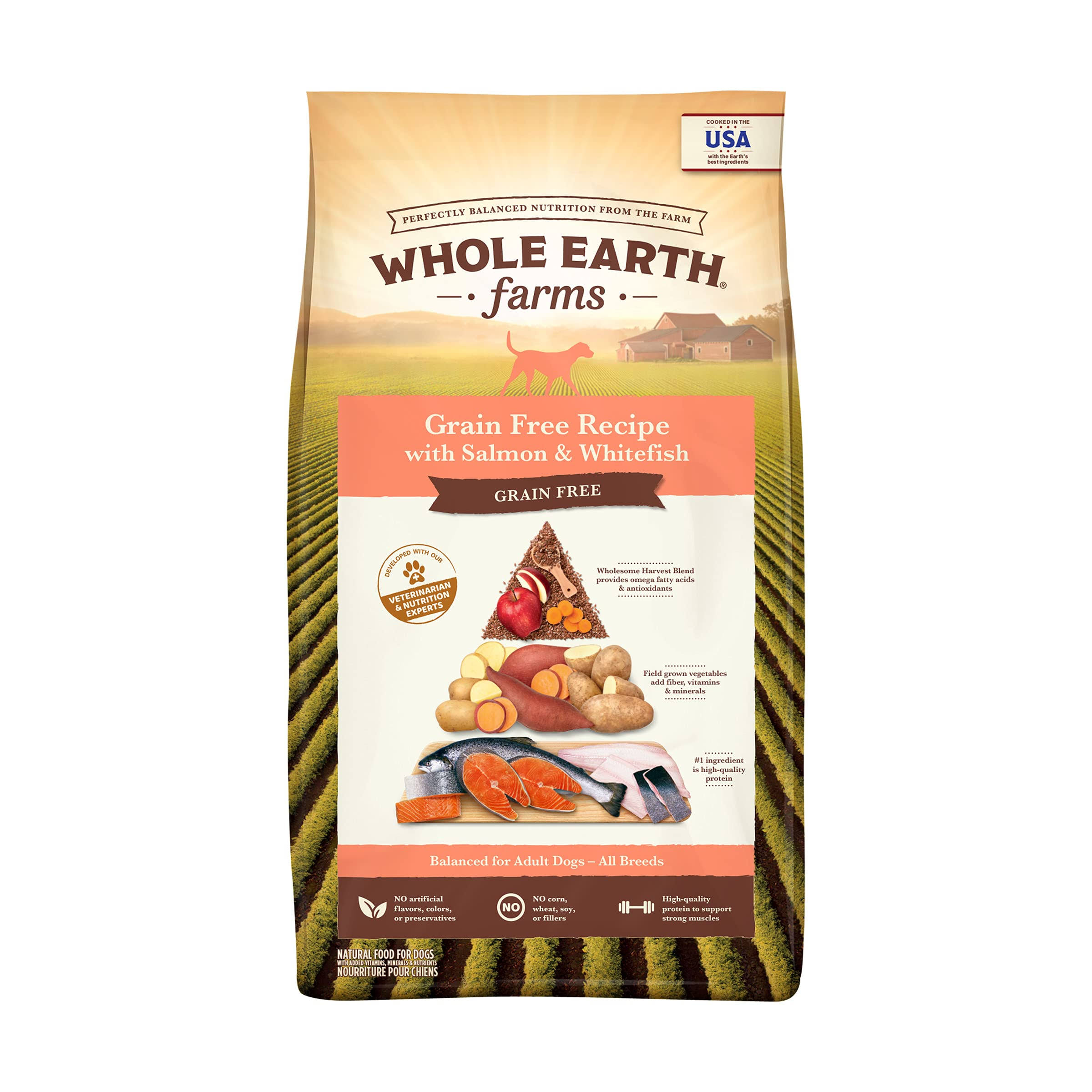 Whole Earth Farms Grain Free Recipe Dry Dog Food - Salmon and Whitefish, 25lb
