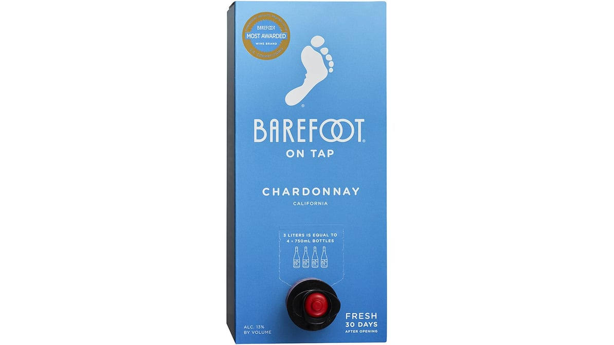 Barefoot On Tap Chardonnay, California - 3 liters