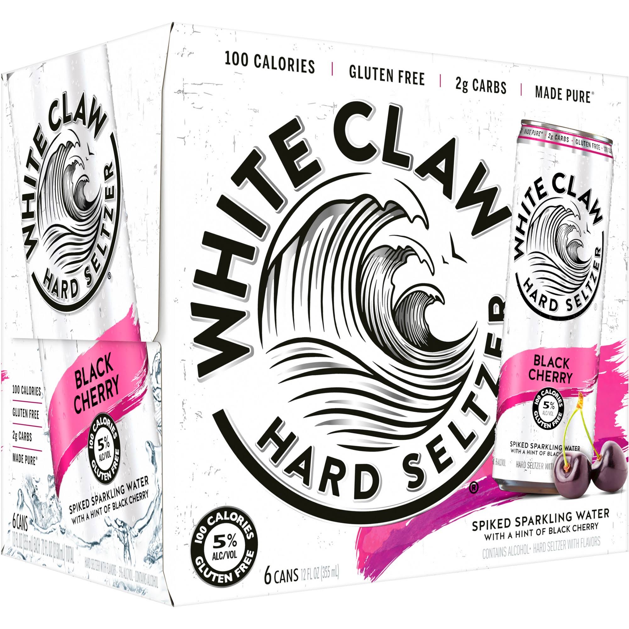 White Claw Hard Seltzer Black Cherry 6 x 355 mL can