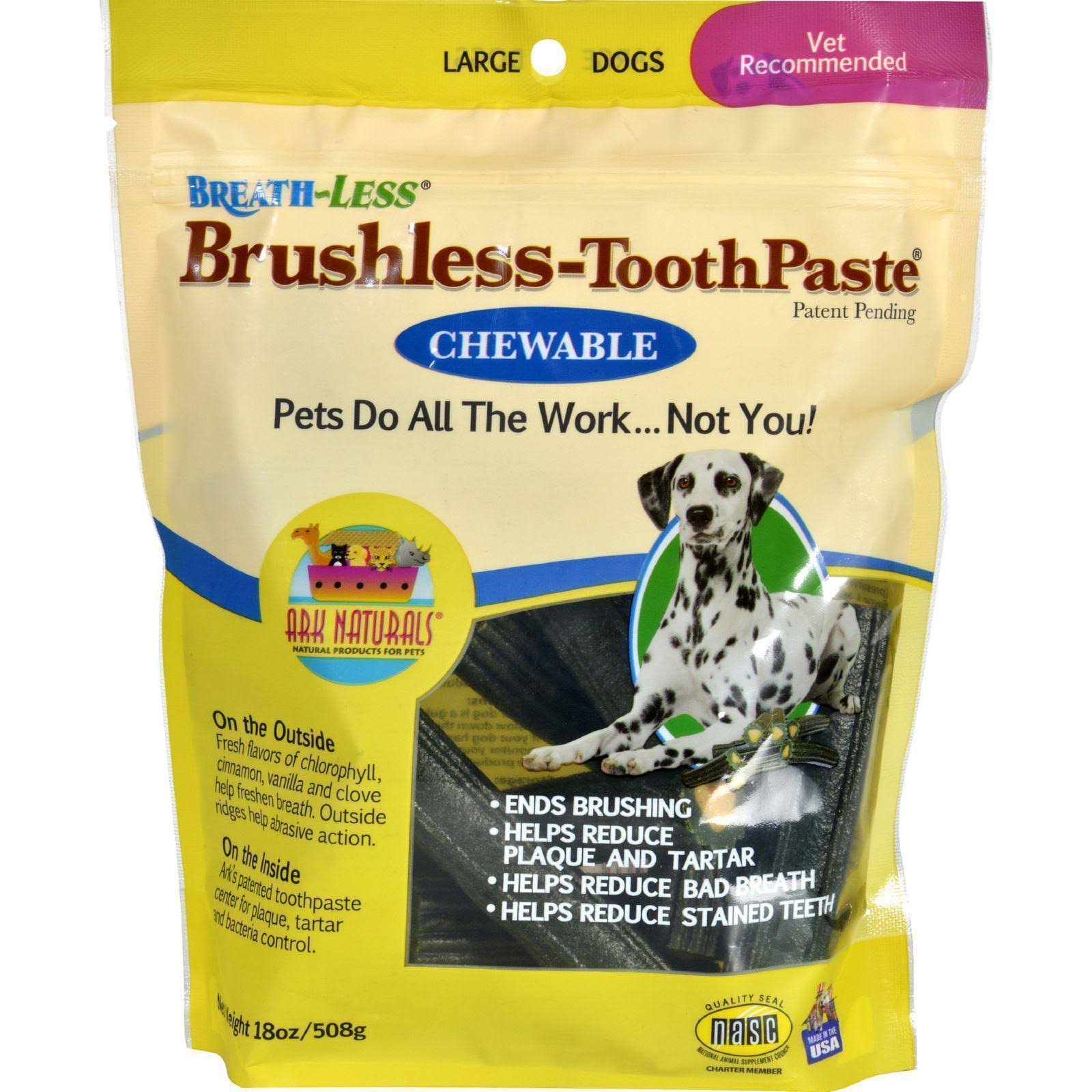 Ark Naturals Breathless Brushless Dog Toothpaste - Chewable, Large, 18oz
