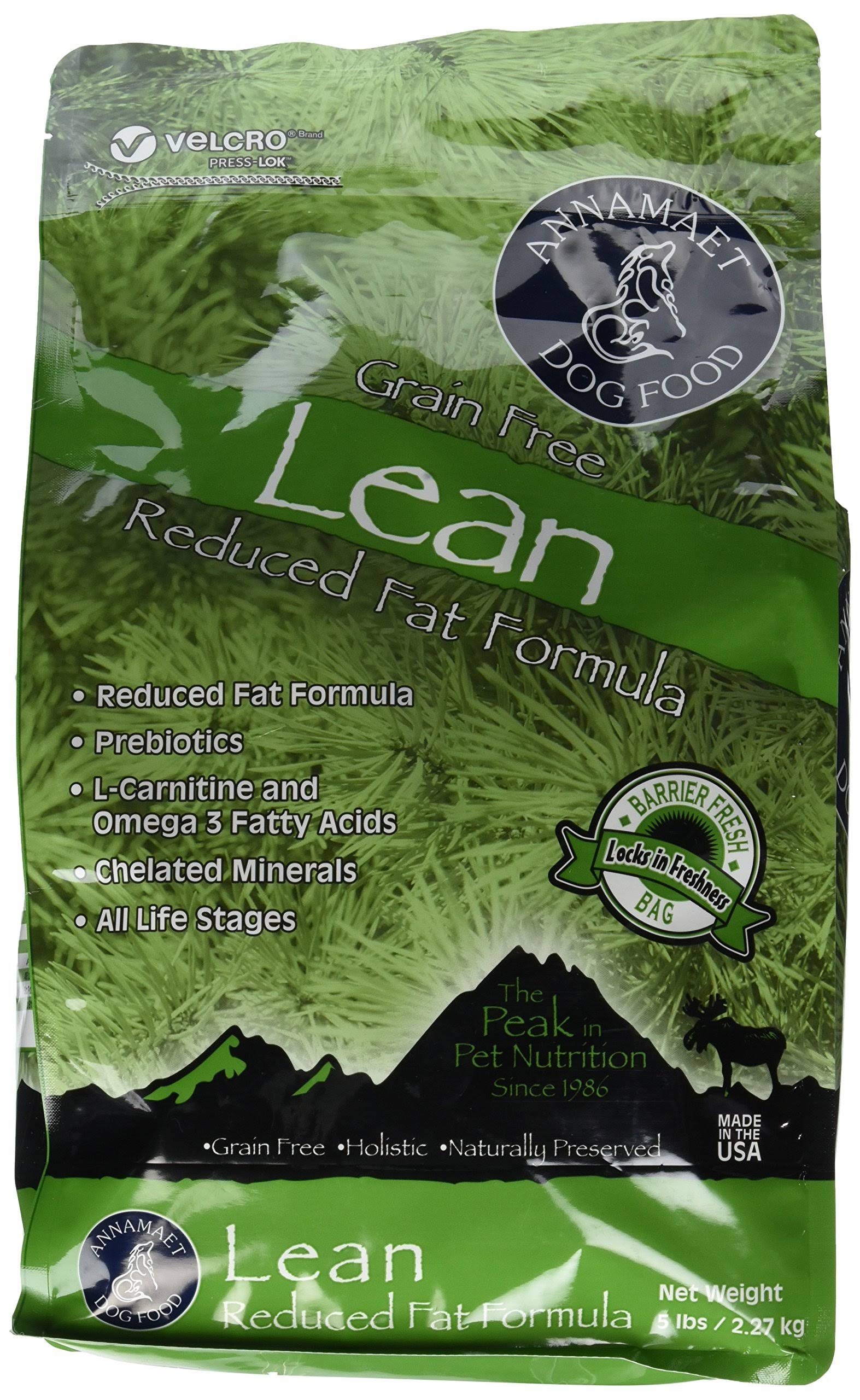 Annamaet Grain Free Lean Reduced Fat Formula Dog Food - 5lb