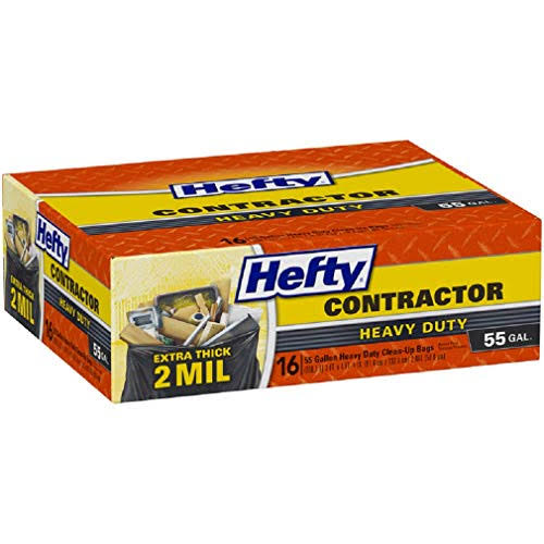 Hefty Contractor Bags - 55gal, 16ct