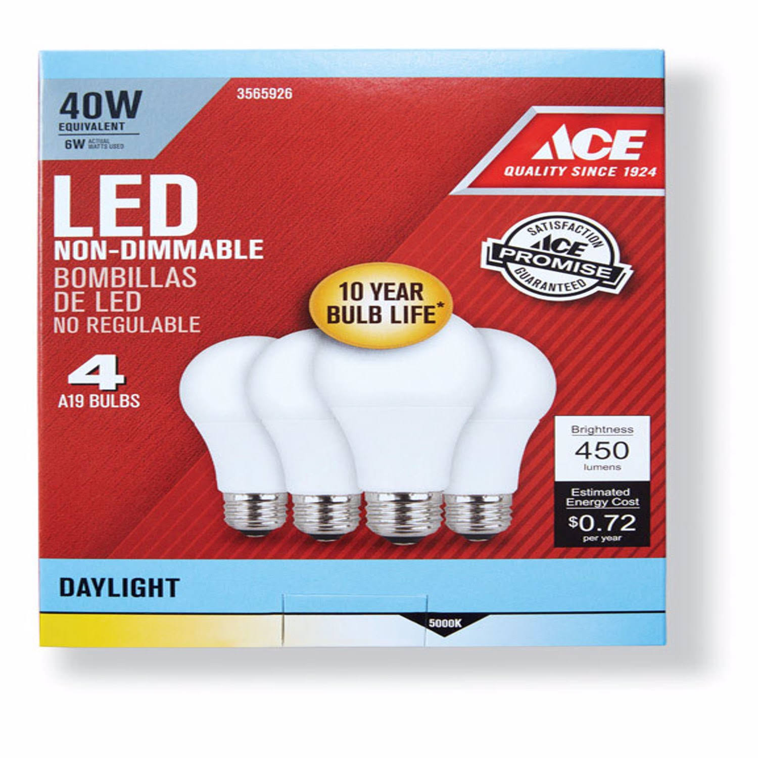 Ace A19 LED Bulb - 5.5W, Daylight