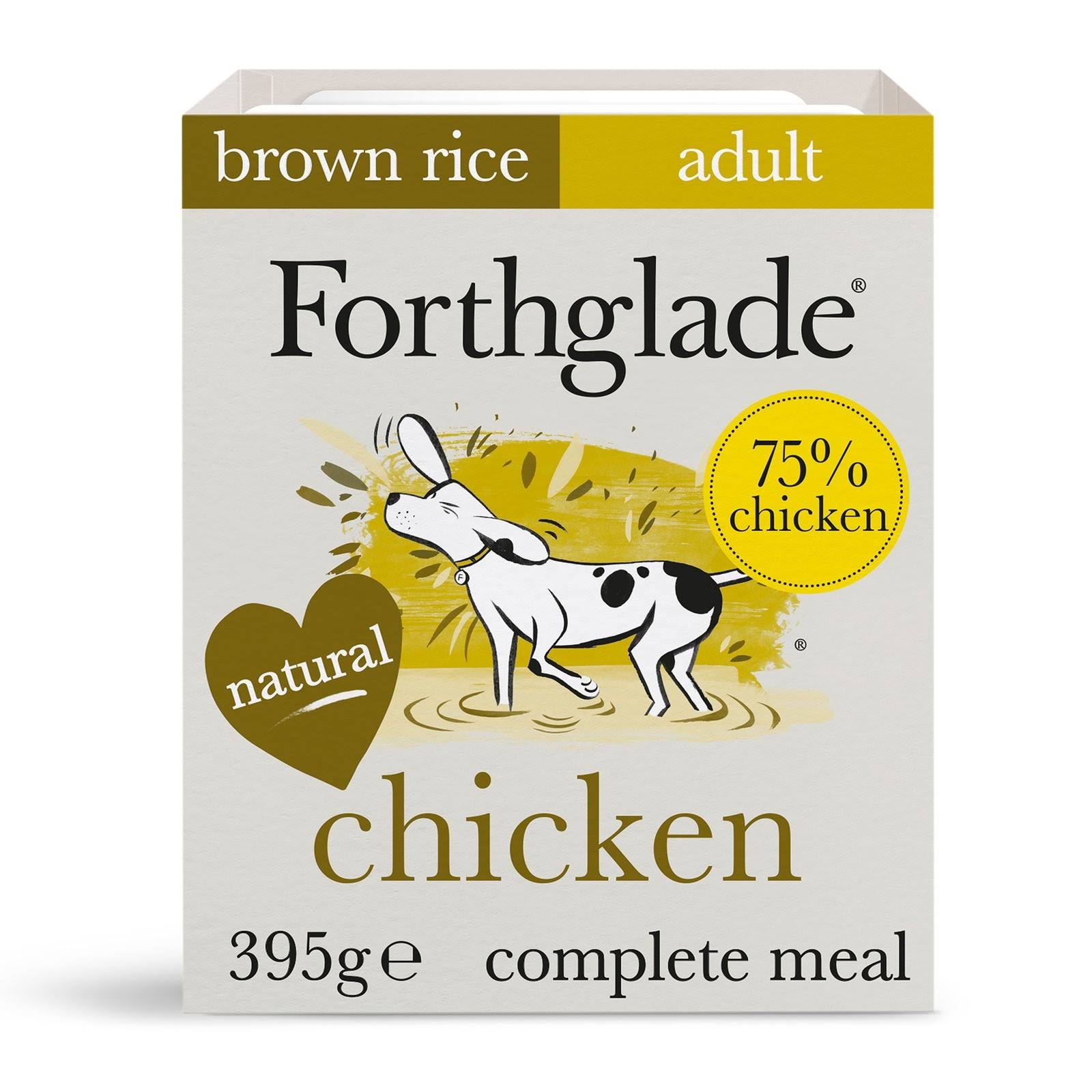 Forthglade Dog Food - Natural Chicken with Brown Rice and Vegetables, 395g