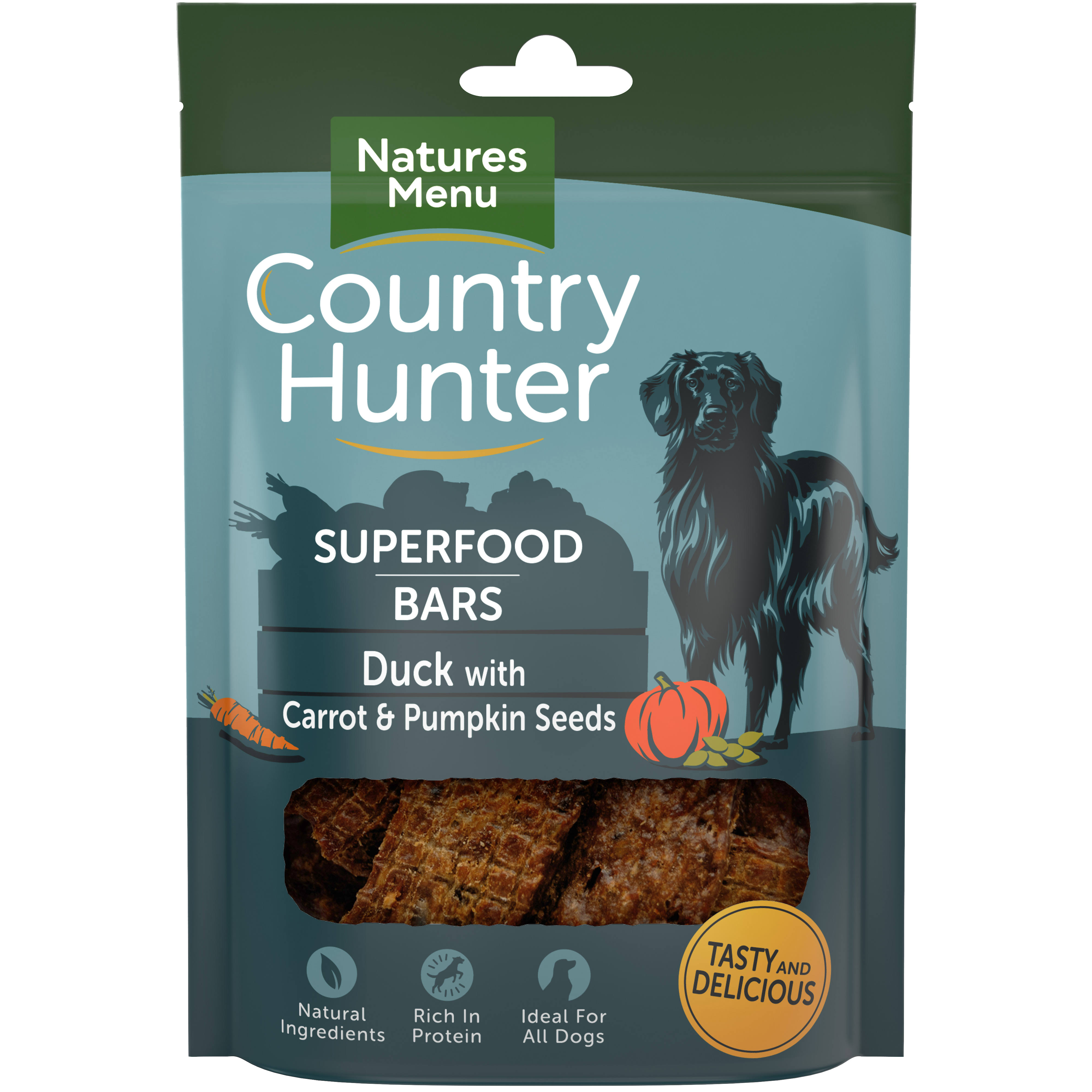 Natures Menu Country Hunter Dog Superfood Bar Duck, Carrot & Pumpkin Seeds 100 gr