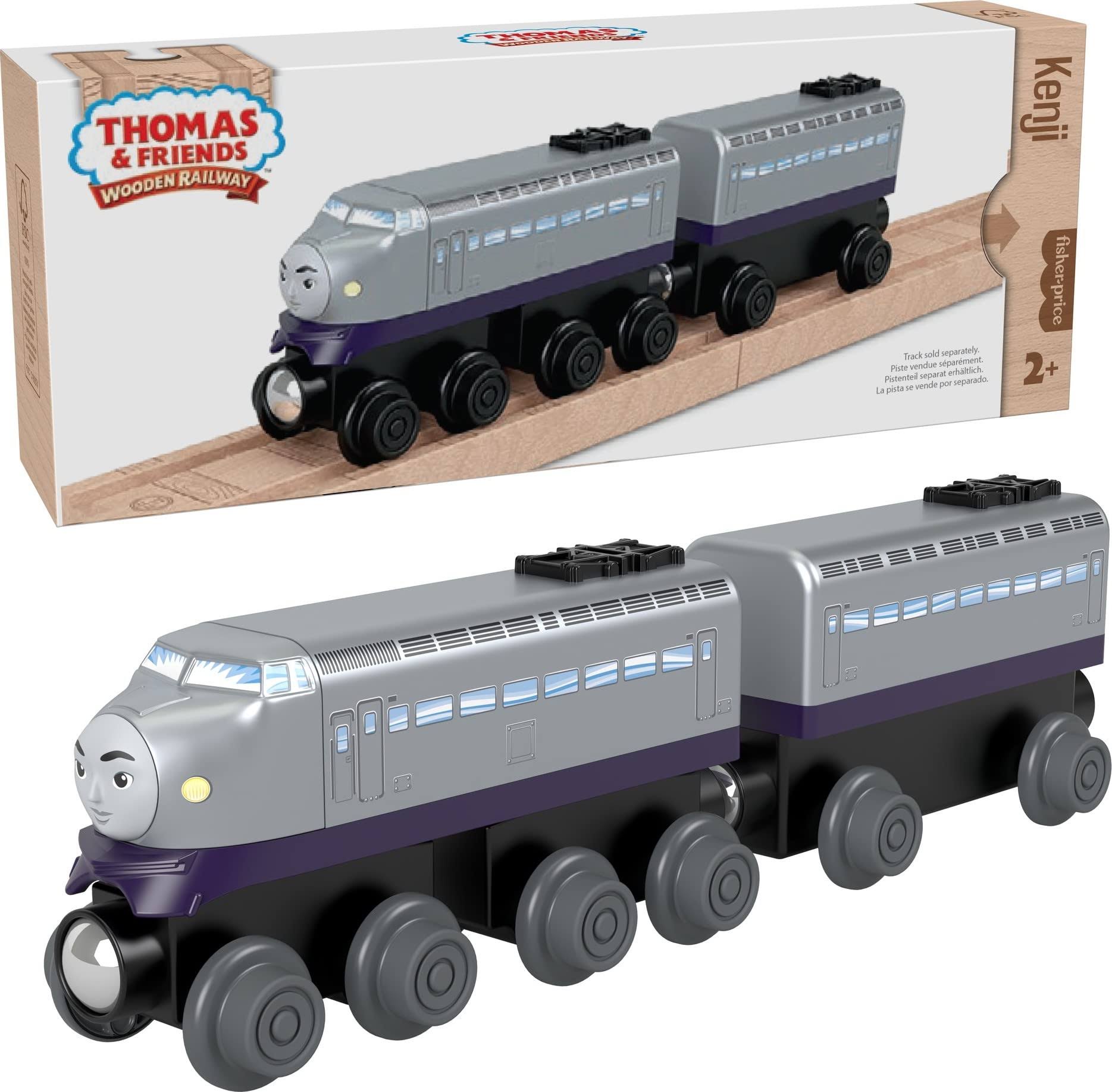 Thomas & Friends Wooden Railway Kenji Engine and Coal Car Push-Along