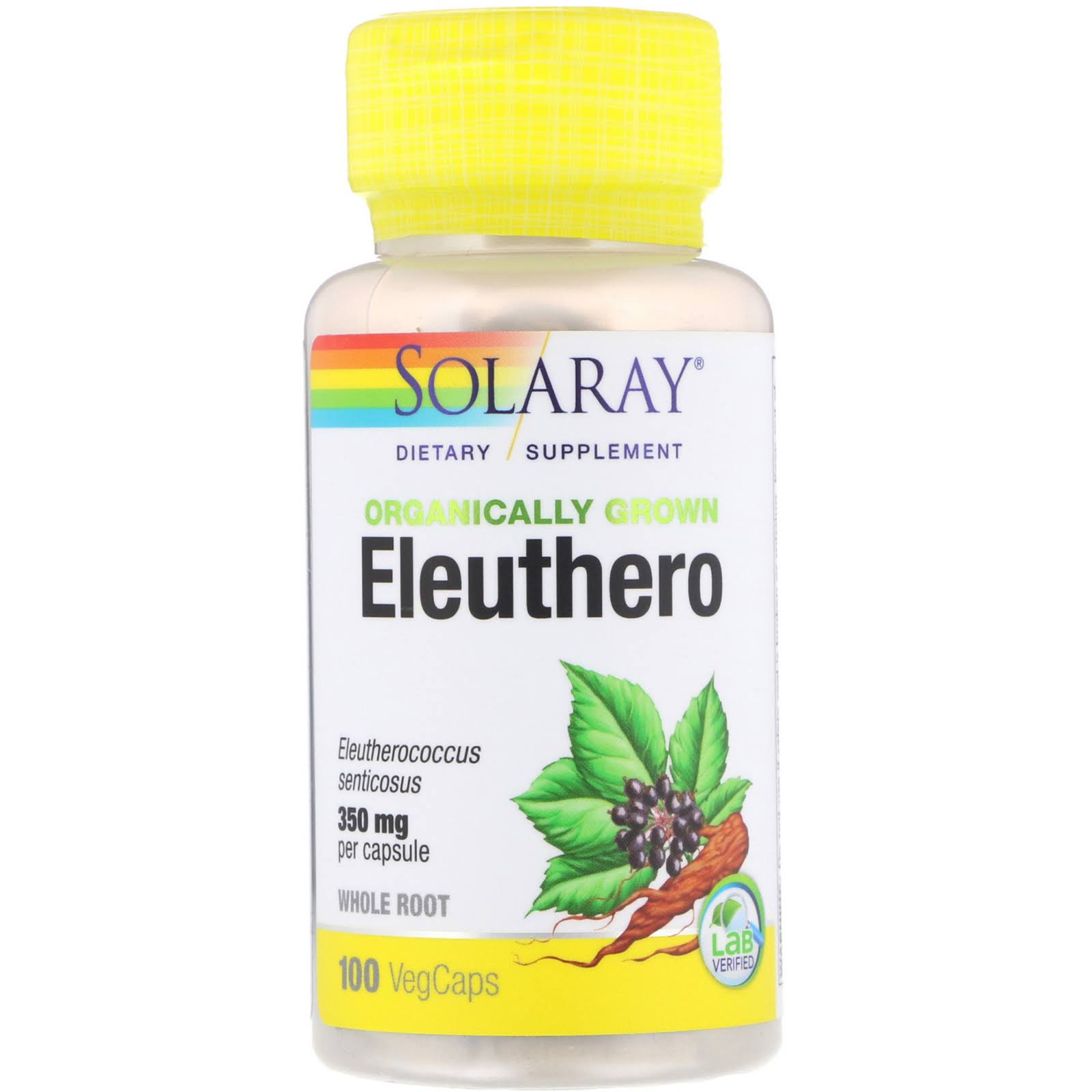 Solaray, Eleuthero 350 mg, 100 VegCaps