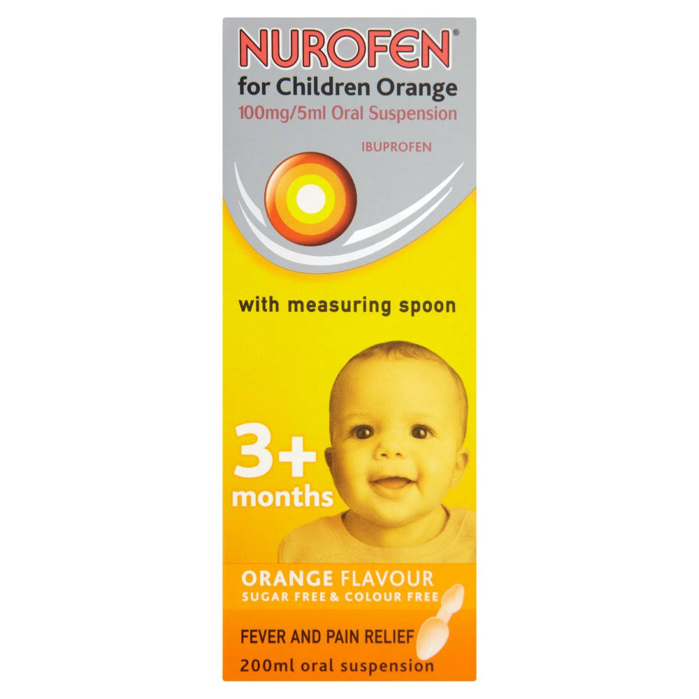 Nurofen for Children Oral Suspension Orange Flavour 3+ Months - 200ml