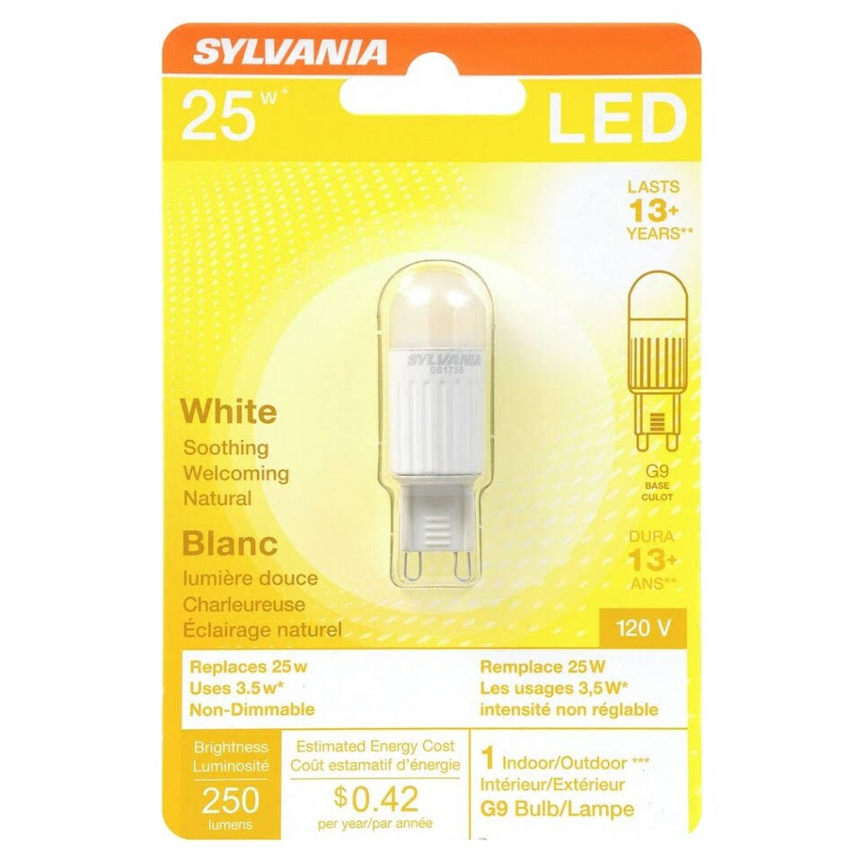 SYLVANIA 15000-Hour Life G9 3.5 Watts LED Light Bulb - each