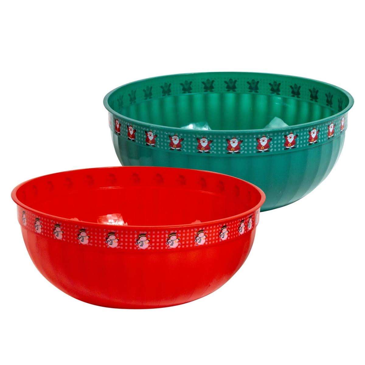 Ddi 2341970 12 in. Christmas Serving Bowl Red & Green - Case of 48