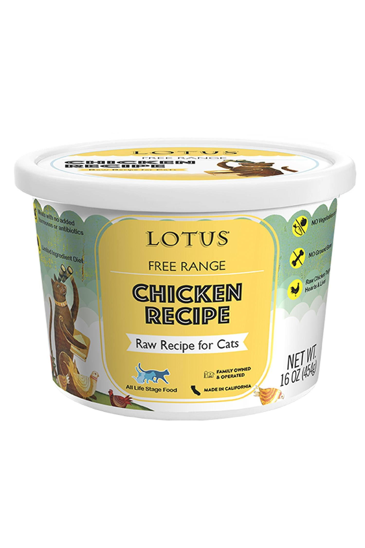 Lotus Raw Chicken Recipe for Cats / 16 oz