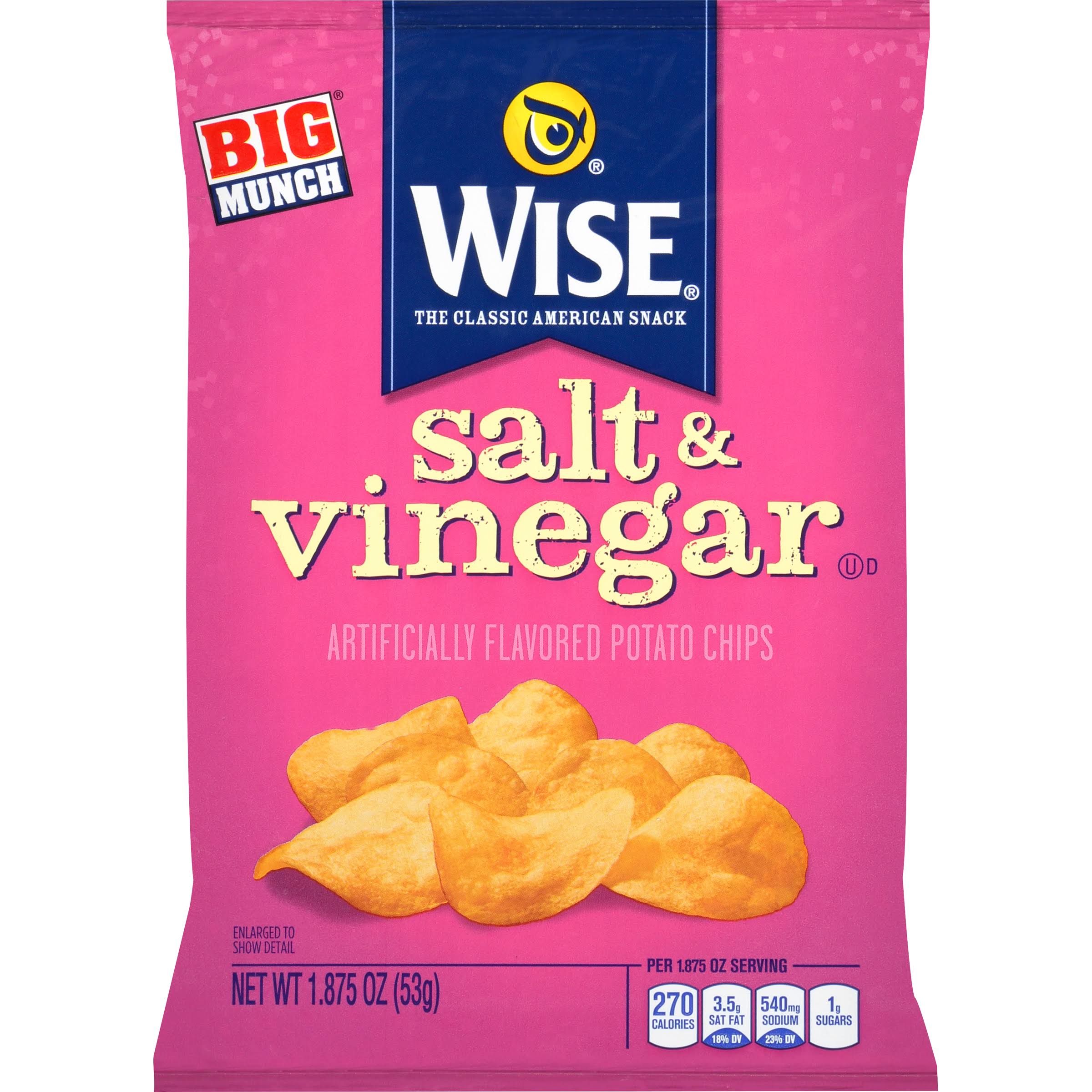 Wise Salt & Vinegar Potato Chips 1.88 oz. Bag