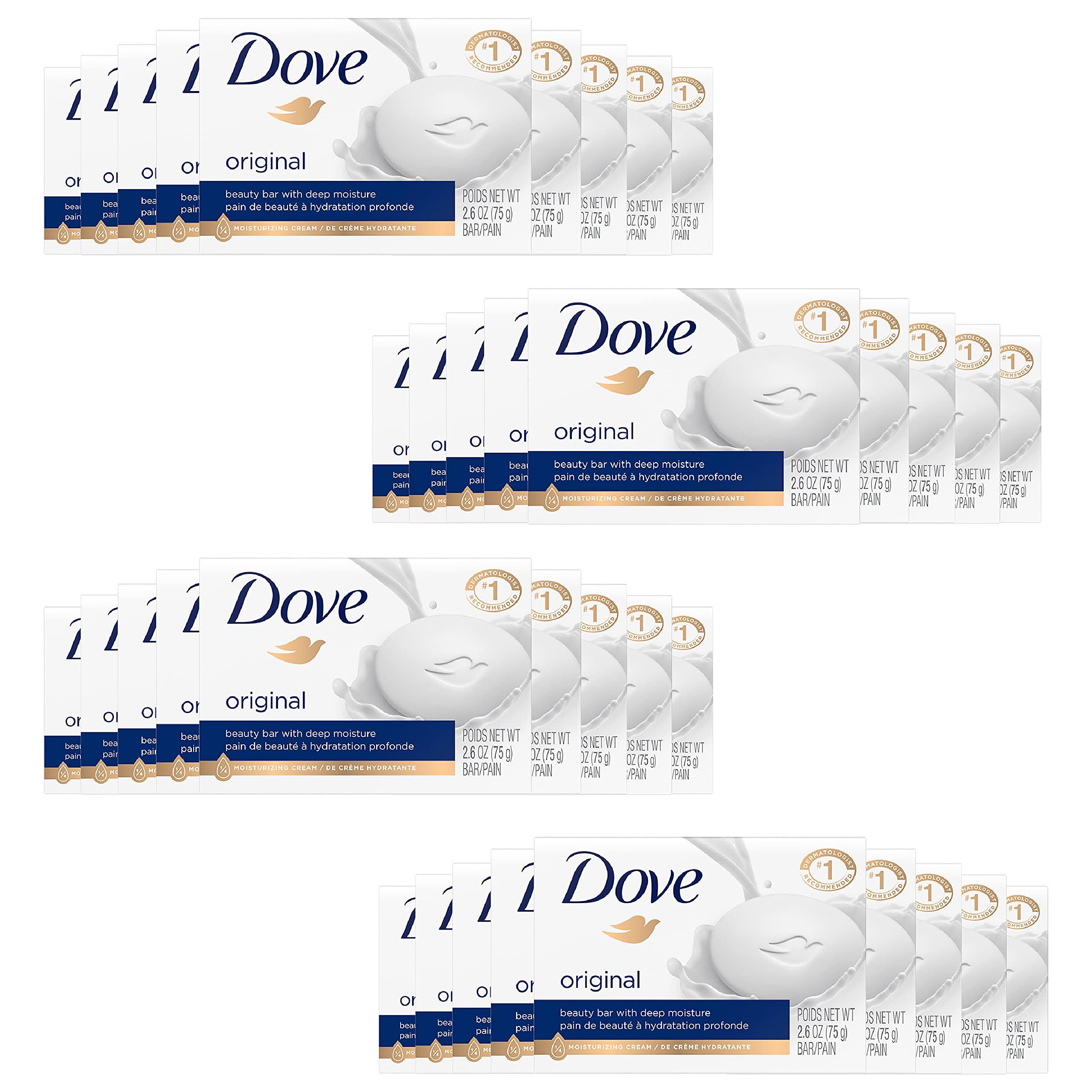 Dove White Beauty Bar Soap - Travel Size, 2.6oz, with Moisturizing Lotion